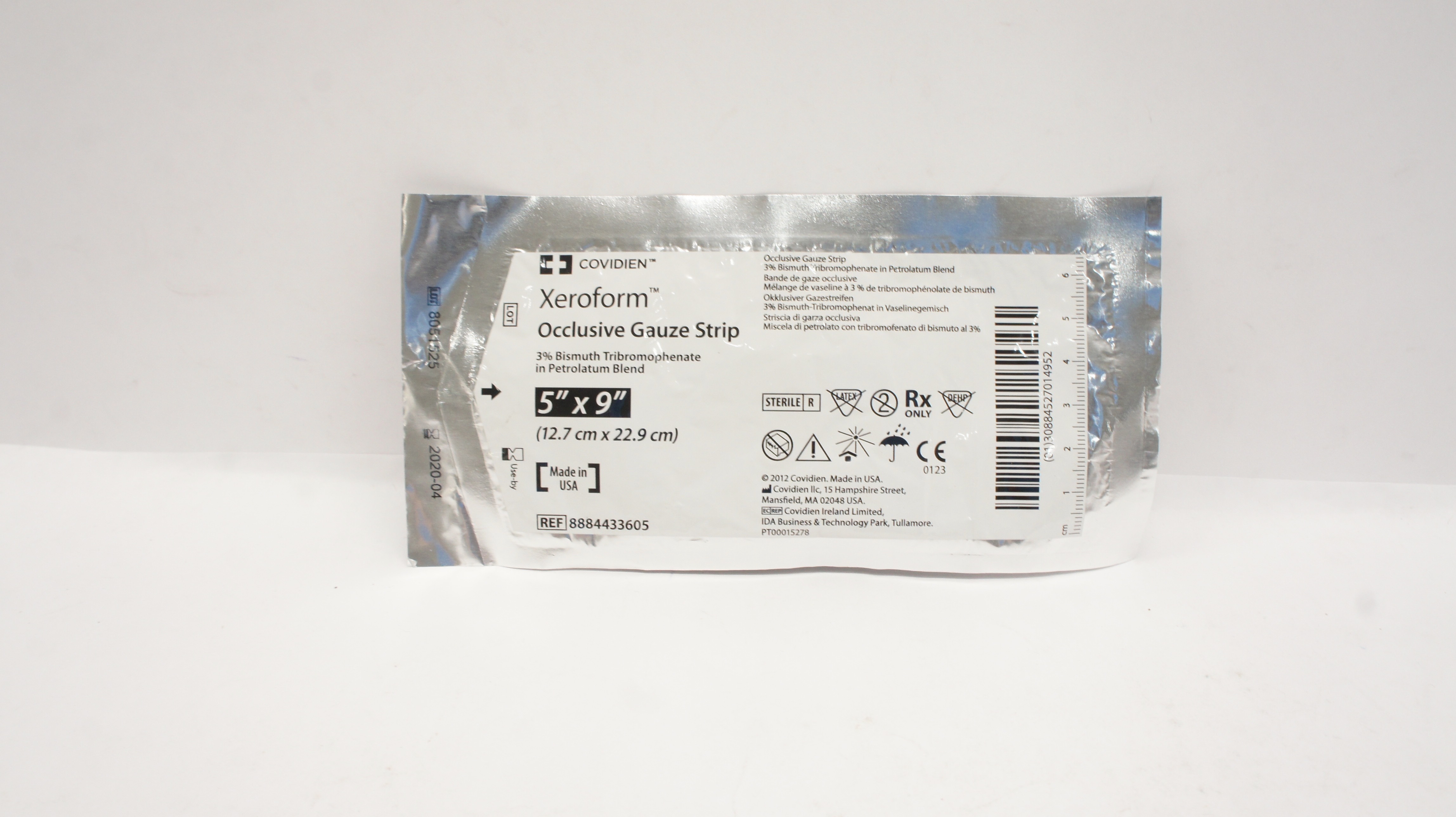 Covidien 8884433605 Xeroform Occlusive Gauze Strip, 5 inch x 9 inch (x)
