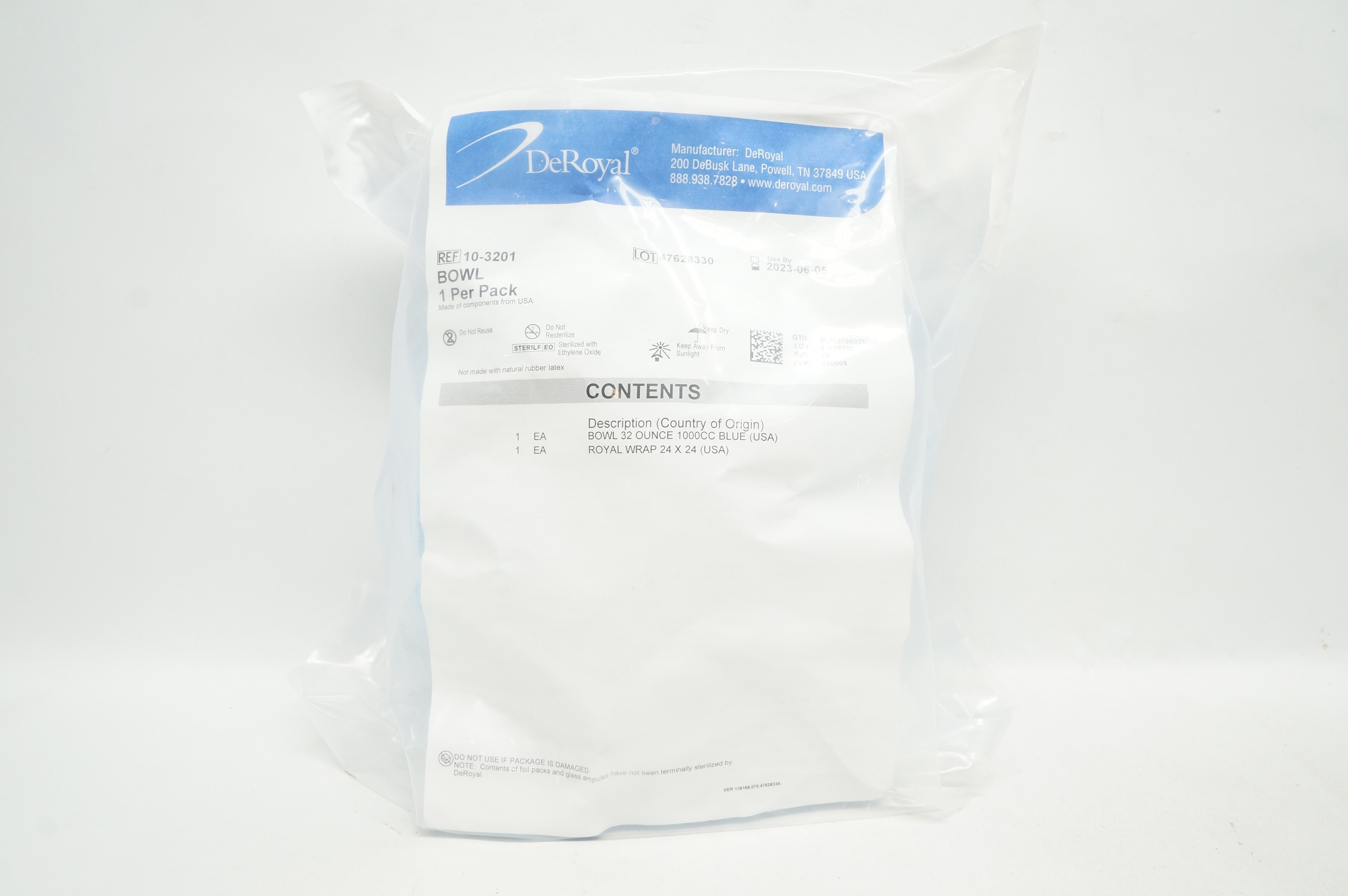 DeRoyal 103201 Bowl 1 Per Pack (x)