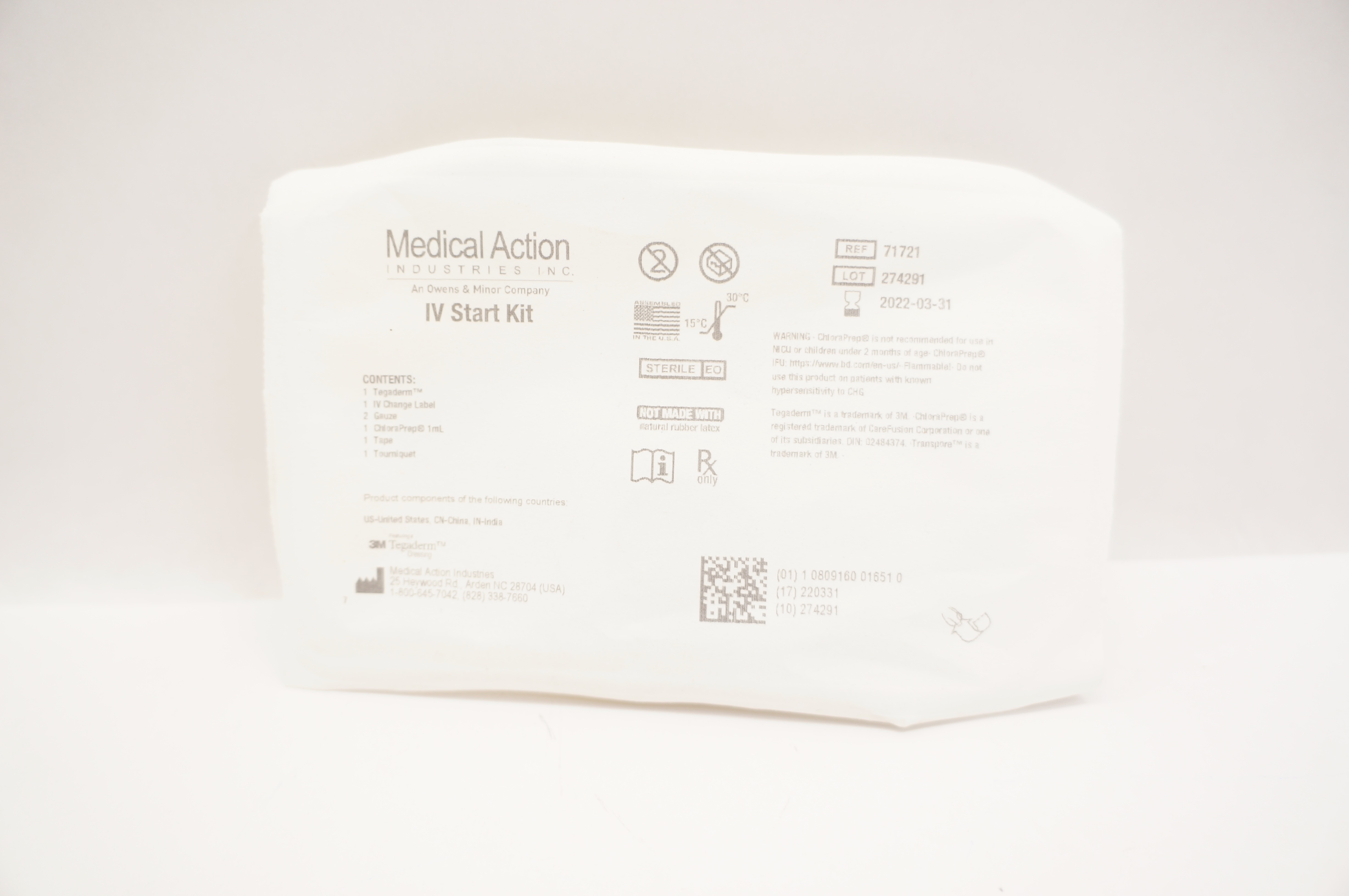 Medical Action 71721 3M Tegaderm Industries IV Start Kit (x)