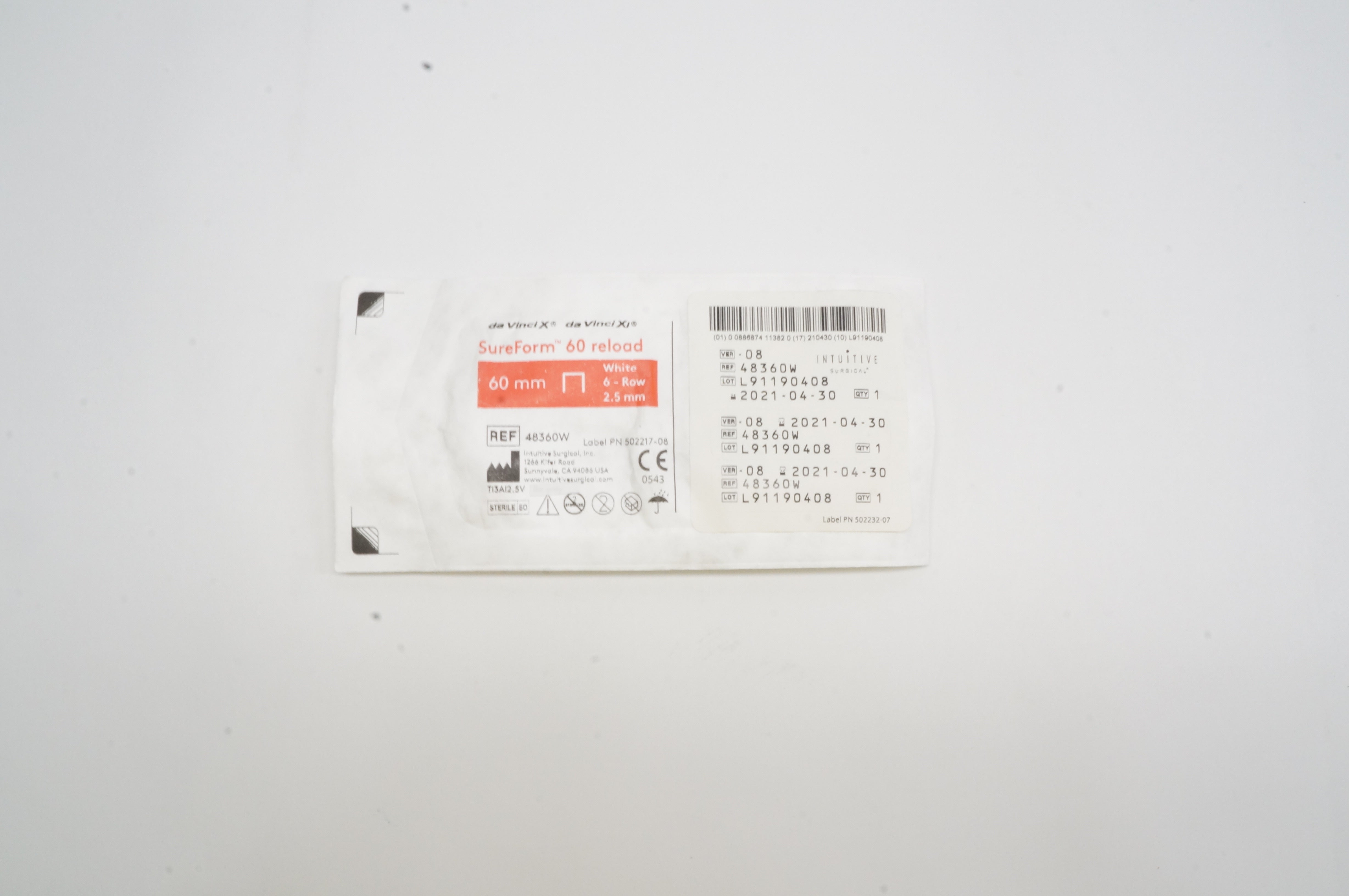 Intuitive 48360W Da Vinci X, Xi SureForm 60mm Reload, White 6-Row 2.5mm (x)
