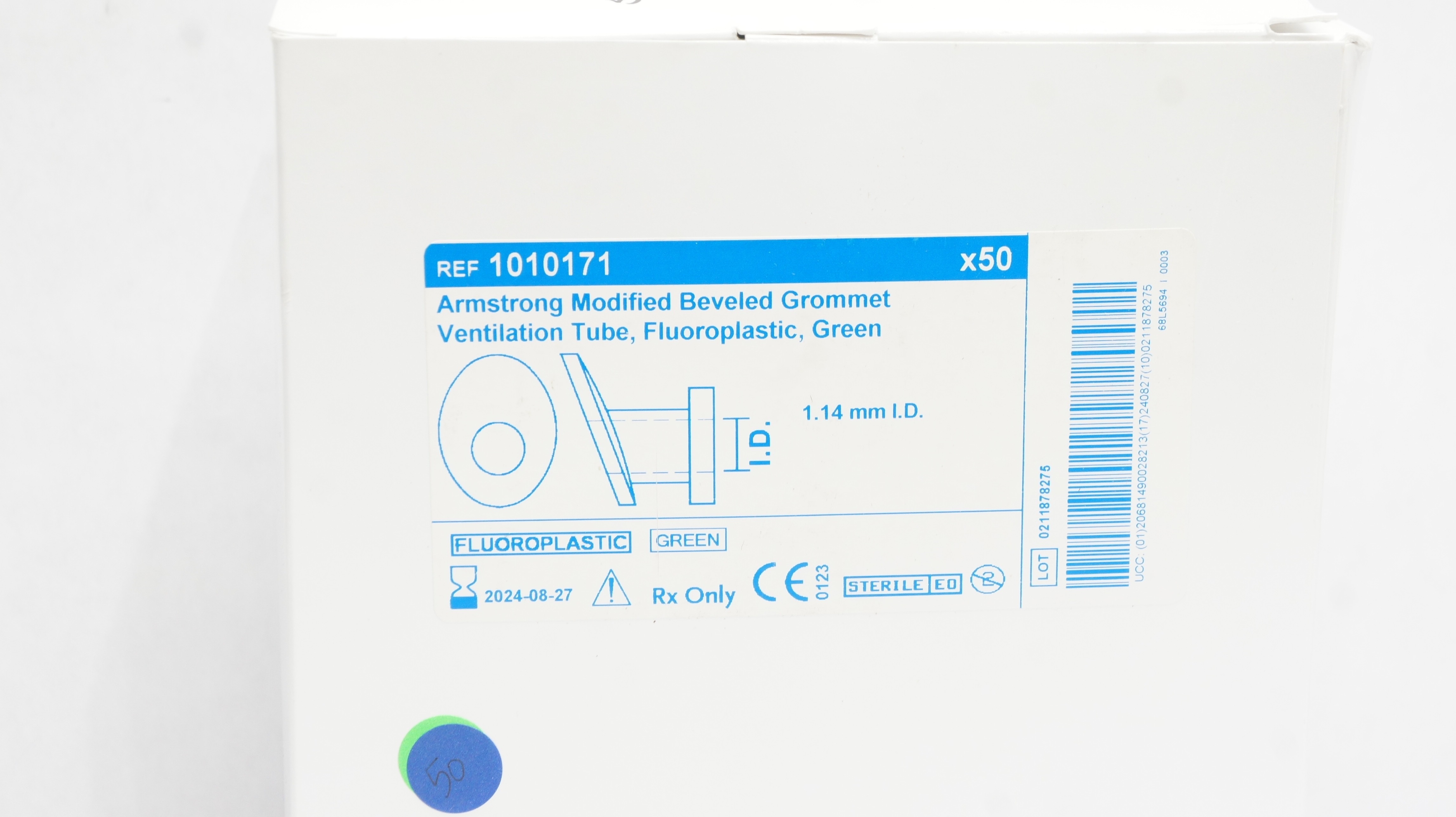 Medtronic 1010171 Armstrong Modified Beveled Ventilation Tube 1.14mm