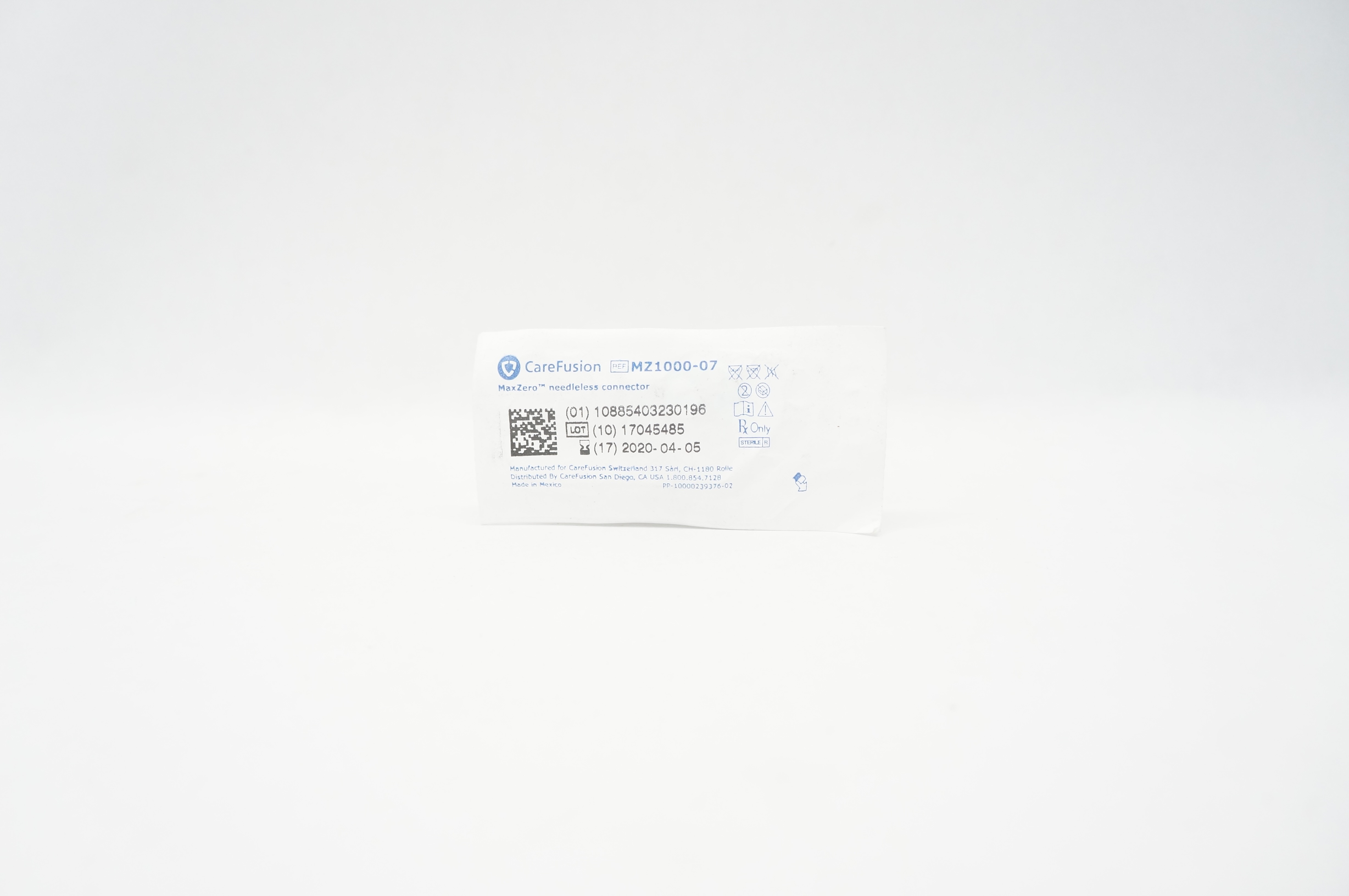 CareFusion MZ1000-07 MaxZero Ndleless Connector (x)