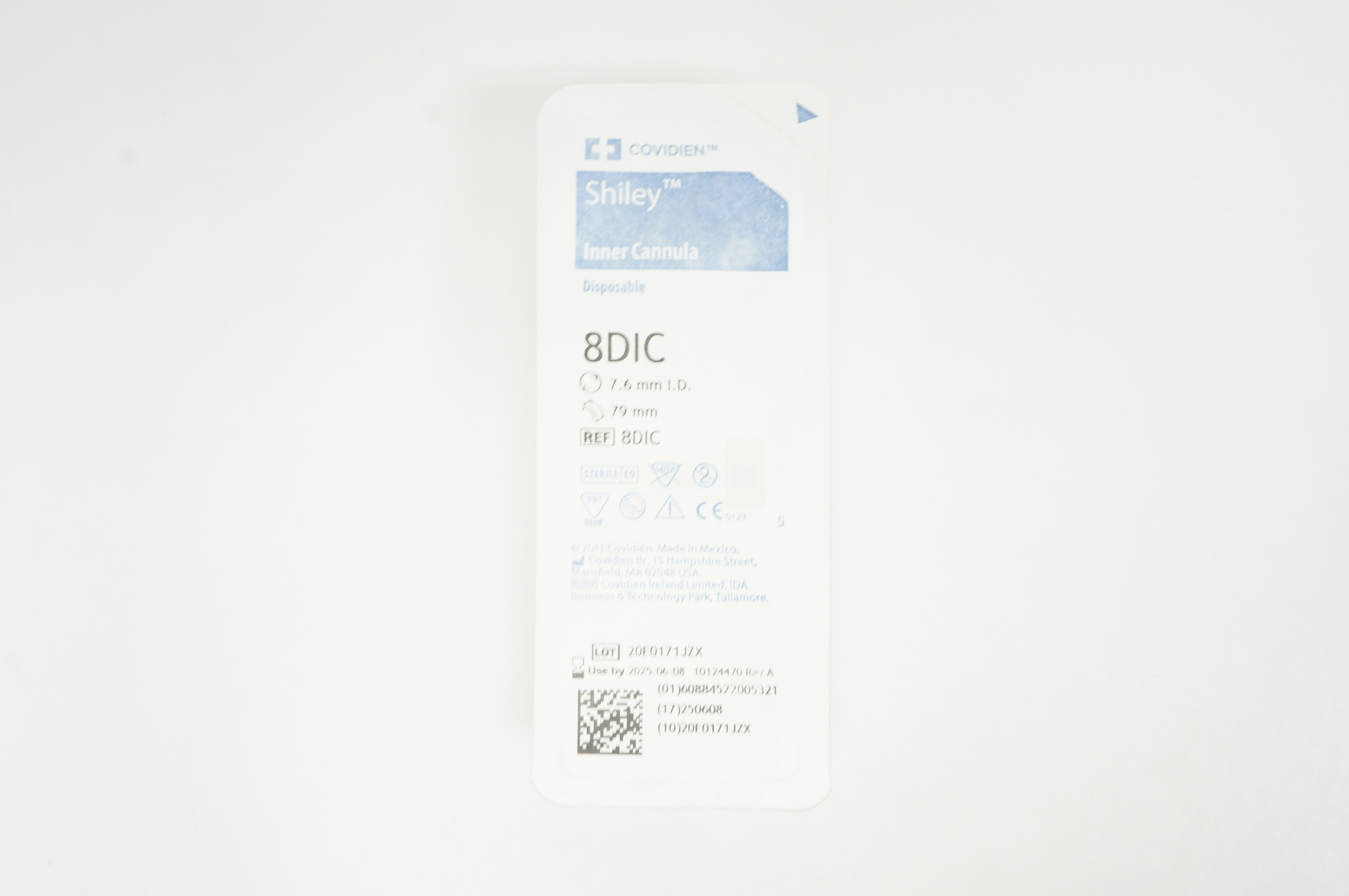 Covidien 8DIC Shiley Inner Cannula Disposable 7.6mm I.D. x 79mm