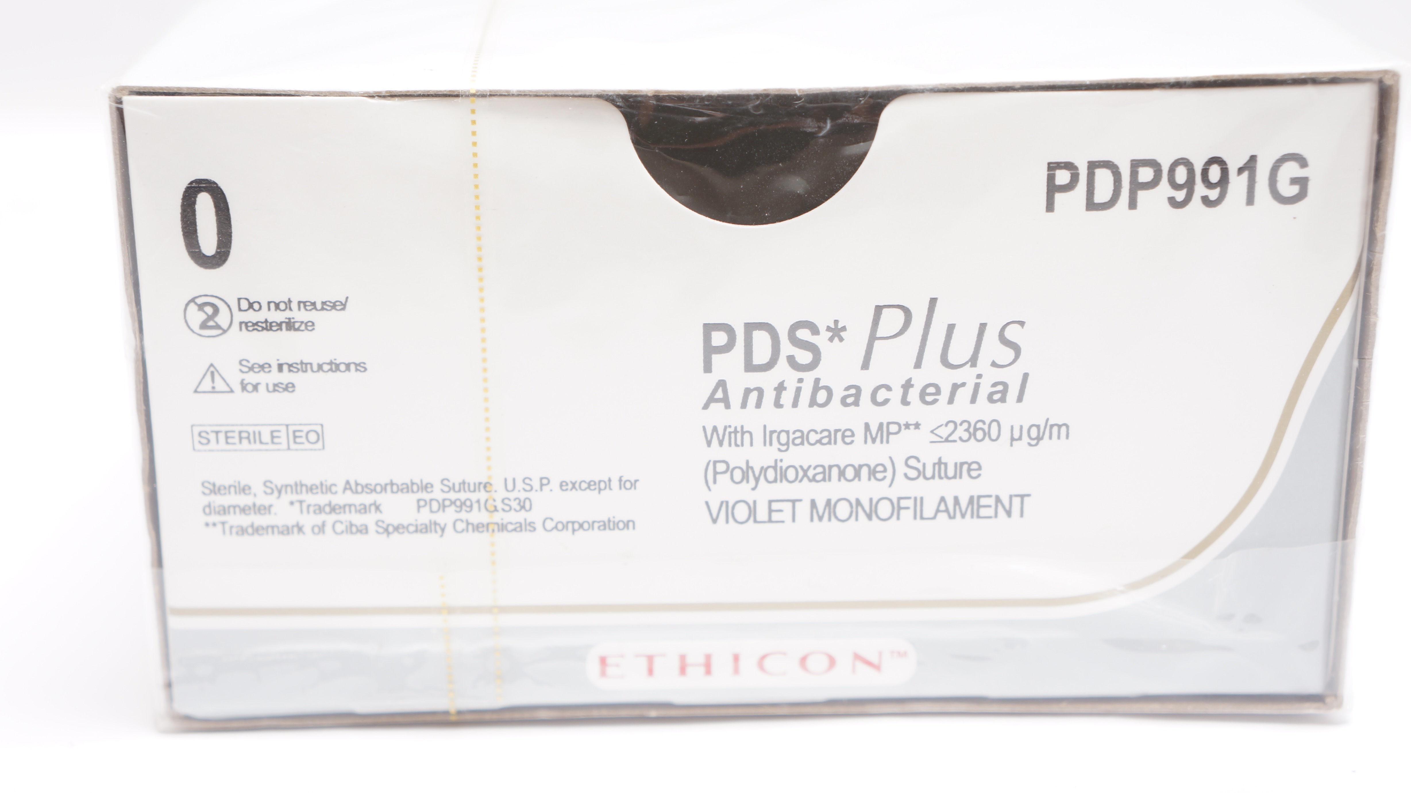 Ethicon PDP991G PDS 0 Plus, TP-1, 65mm 1/2c Taper, 60inch (x) - Box  of 12