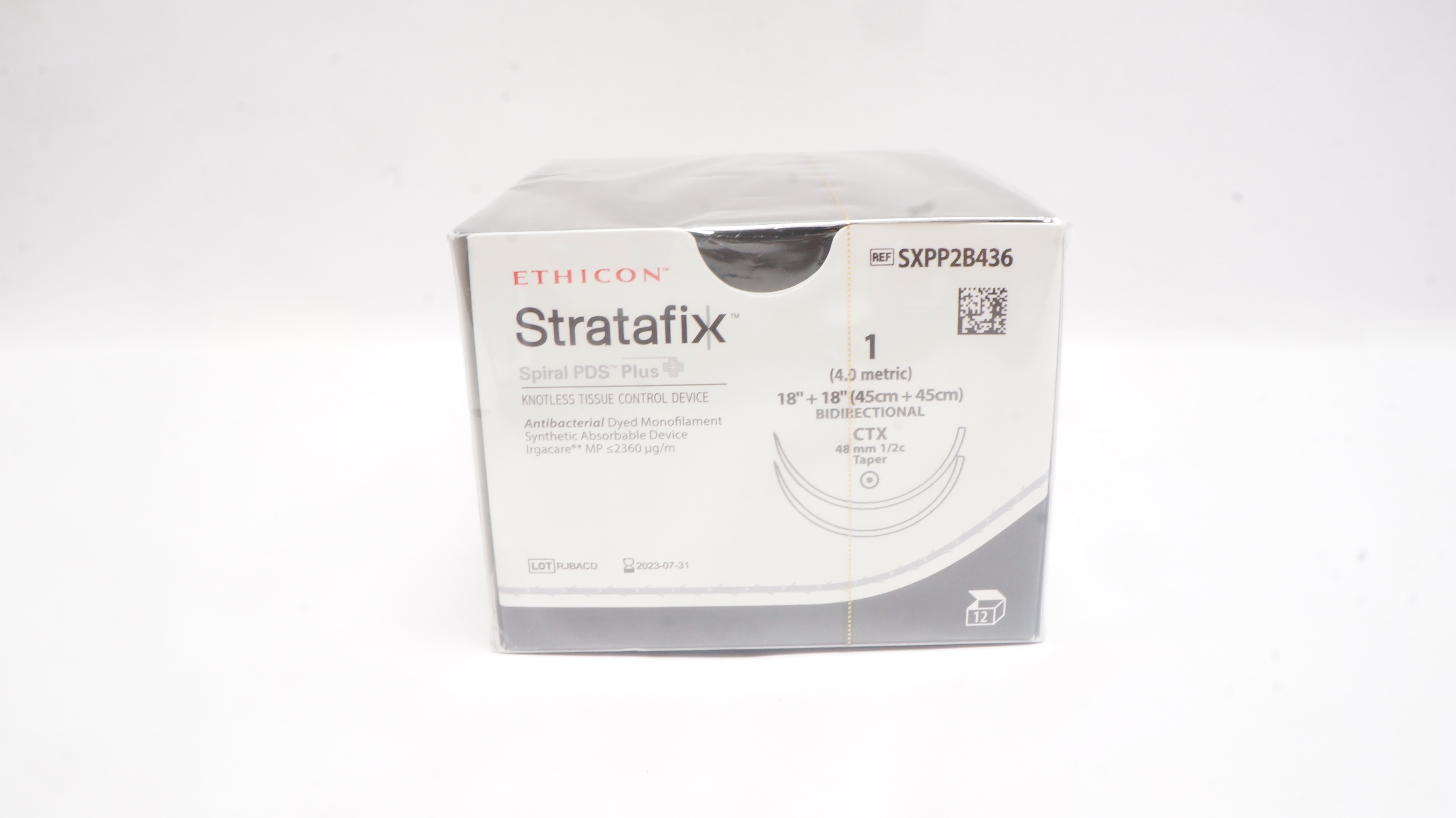 Ethicon SXPP2B436 1 STRATAFIX, CTX, 48mm 1/2c Taper, 18+18inch (x) - Box of 12