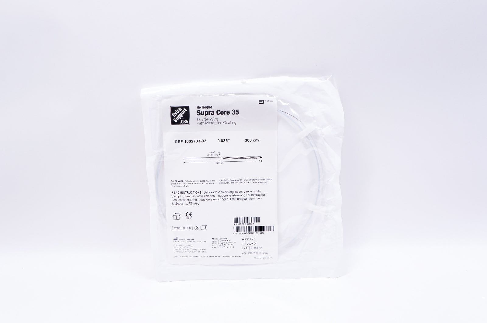 Abbott 1002703-02 Hi-Torque Sipra Core 35 Guide Wire 0.035inch x 300cm (x)