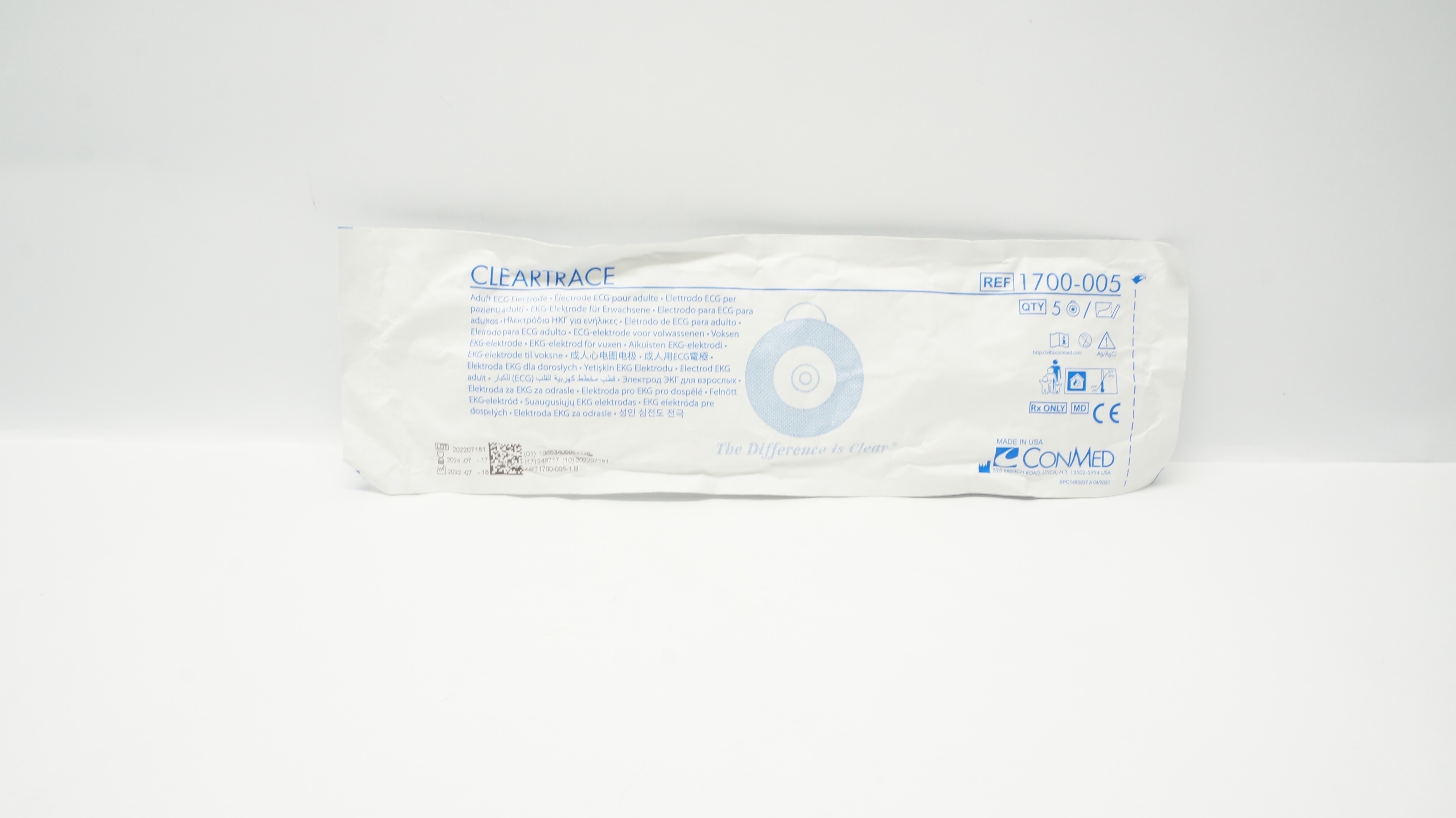 ConMed 1700-005 Cleartrace Adult ECG Electrode (x) - Pack of 5