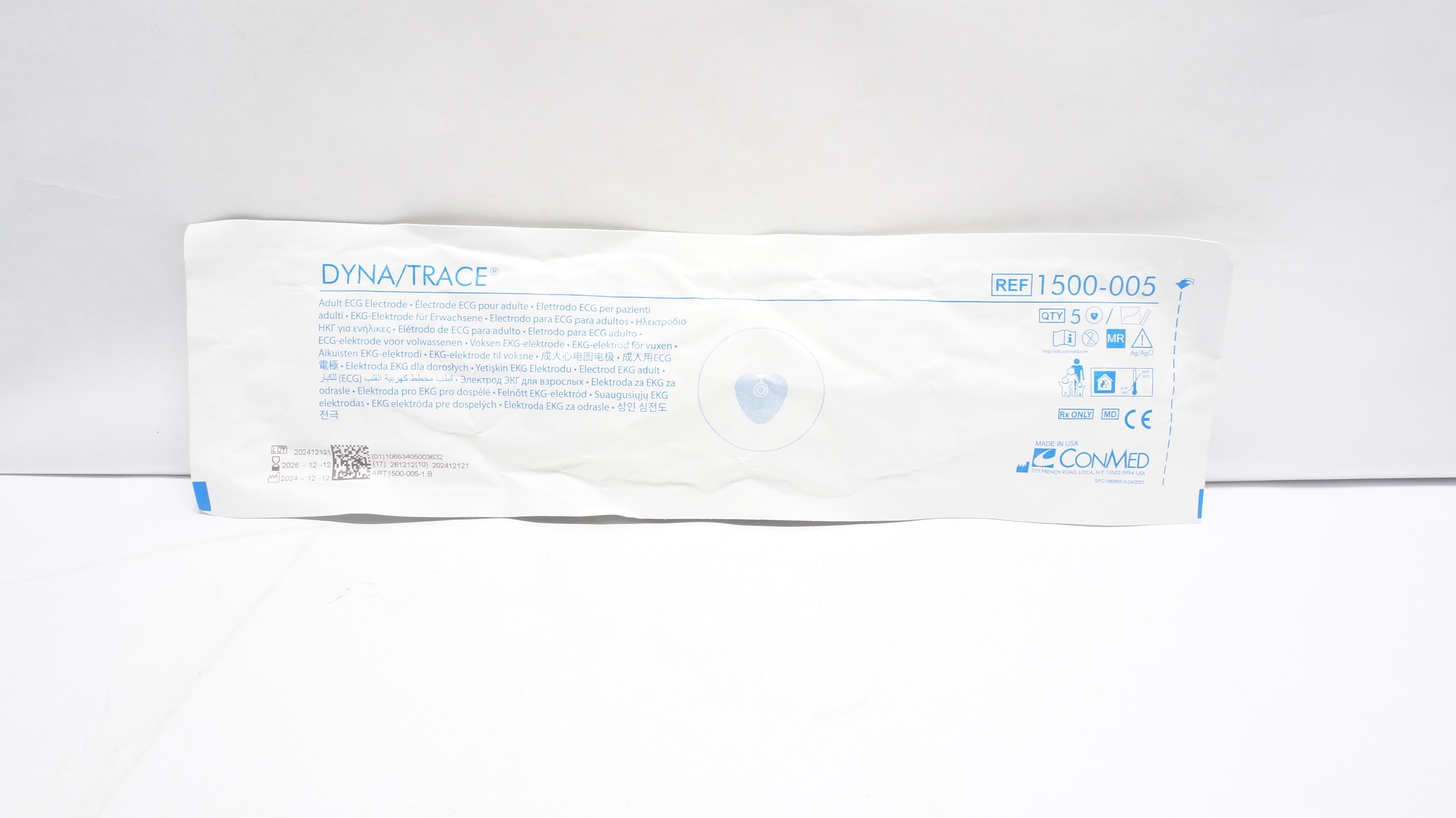 Conmed 1500-005 DYNA/TRACE, Adult ECG Electrode - Pack of 5