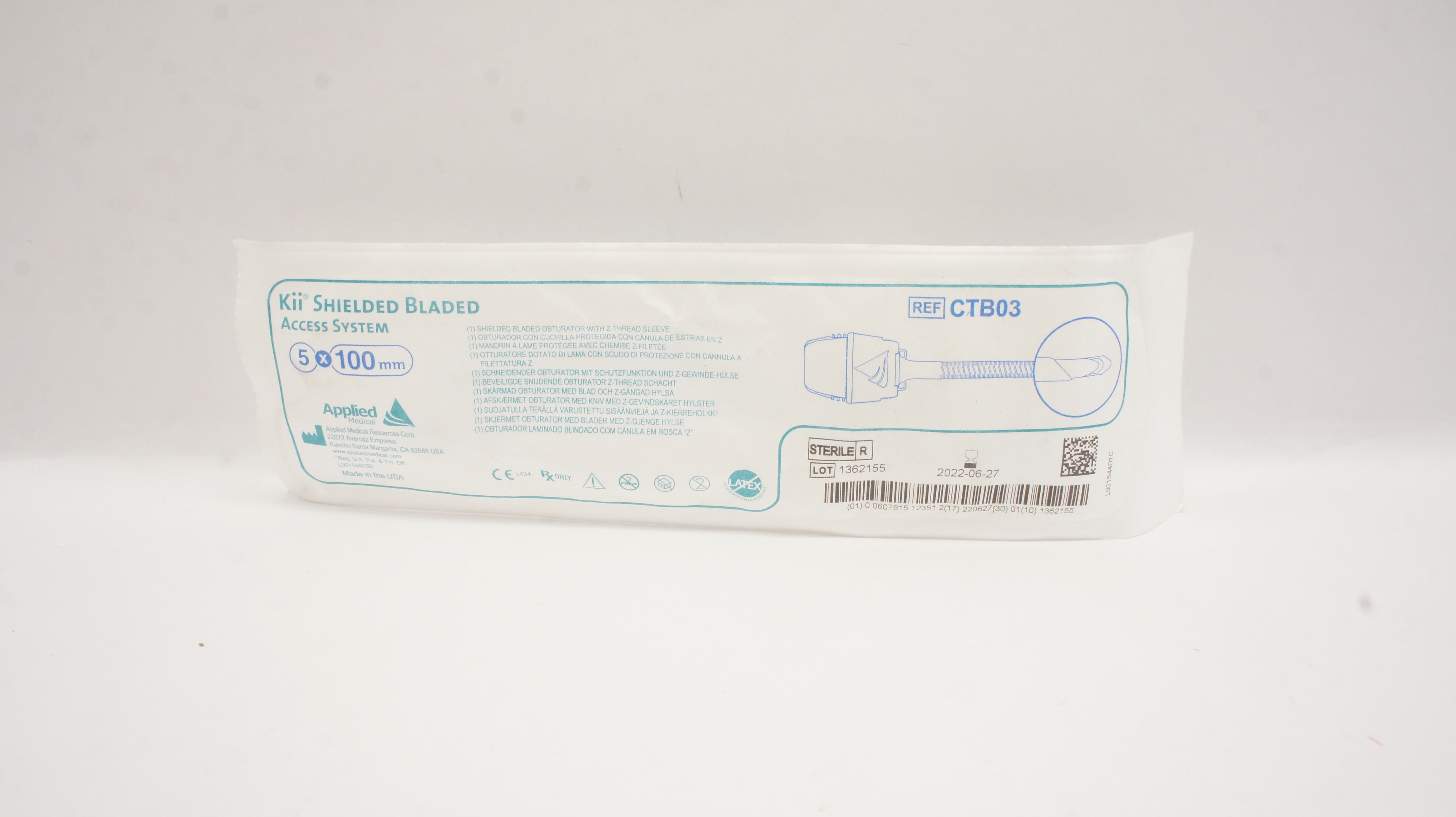 Applied Medical CTB03 Kii Shielded Bladed Acess System 5 x 100mm (x)