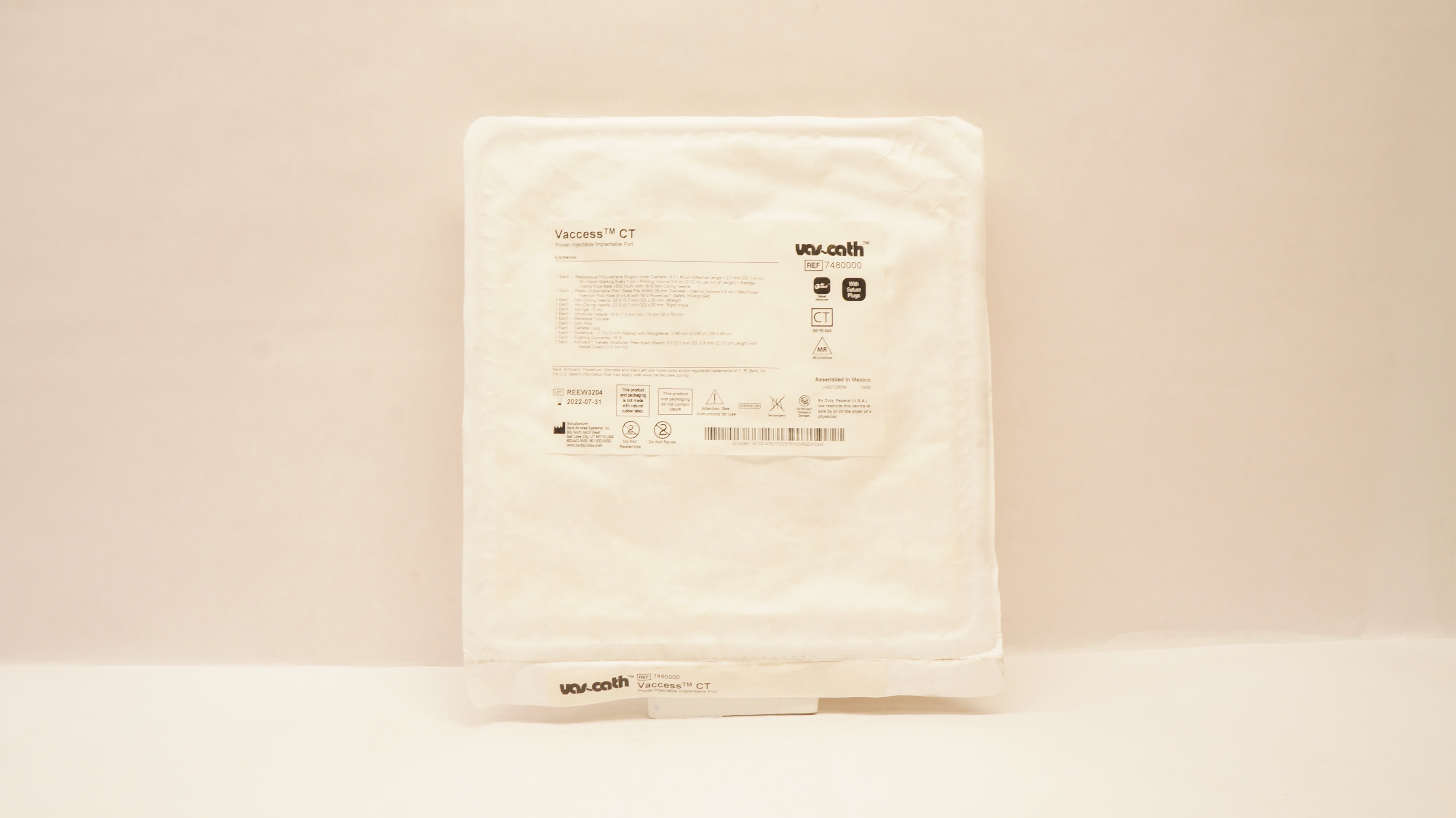Bard 7480000 Vaccess CT Power-Injectable Implantable Port (x)