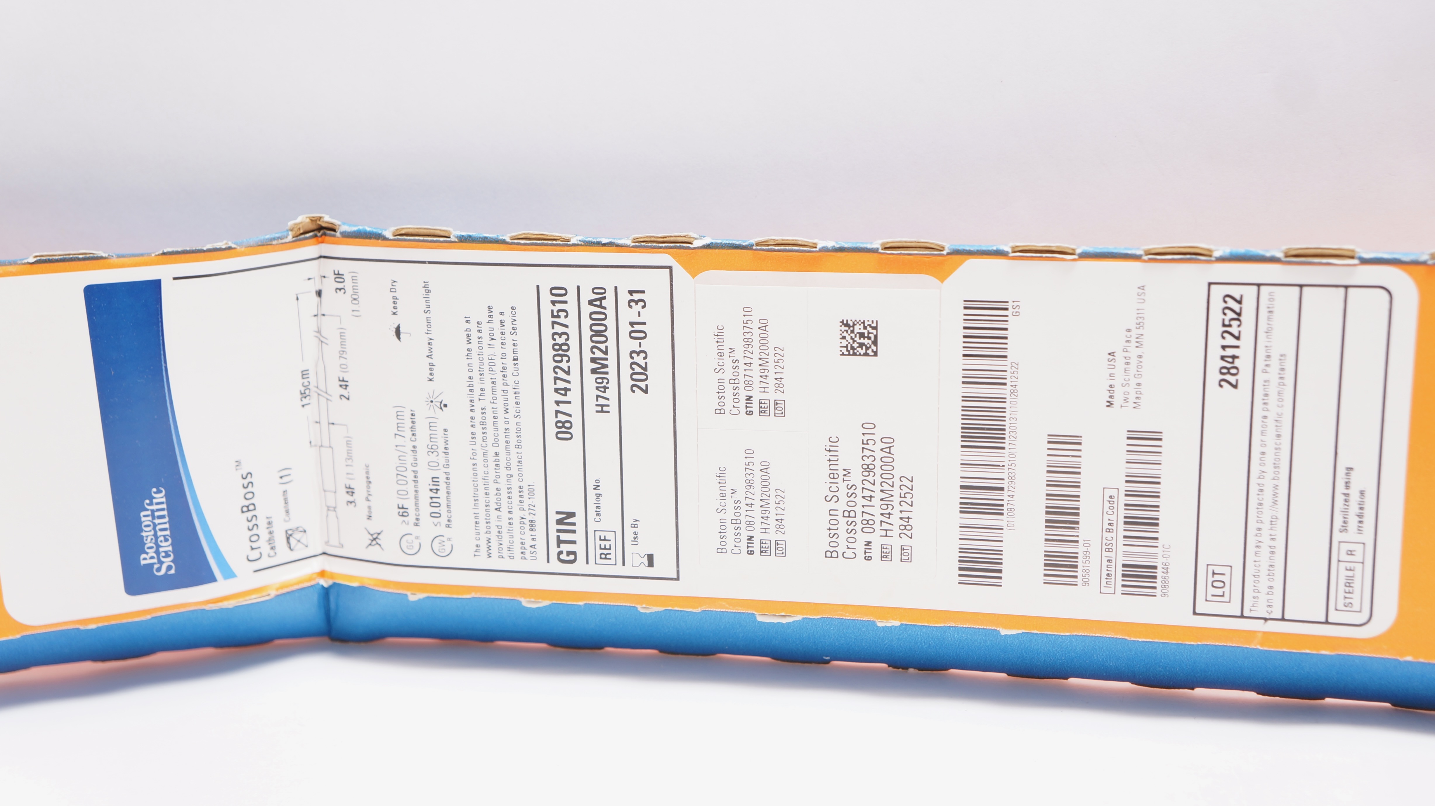 Boston Scientific H749M2000A0 CrossBoss Cath. 135cm x 3.0F (x)