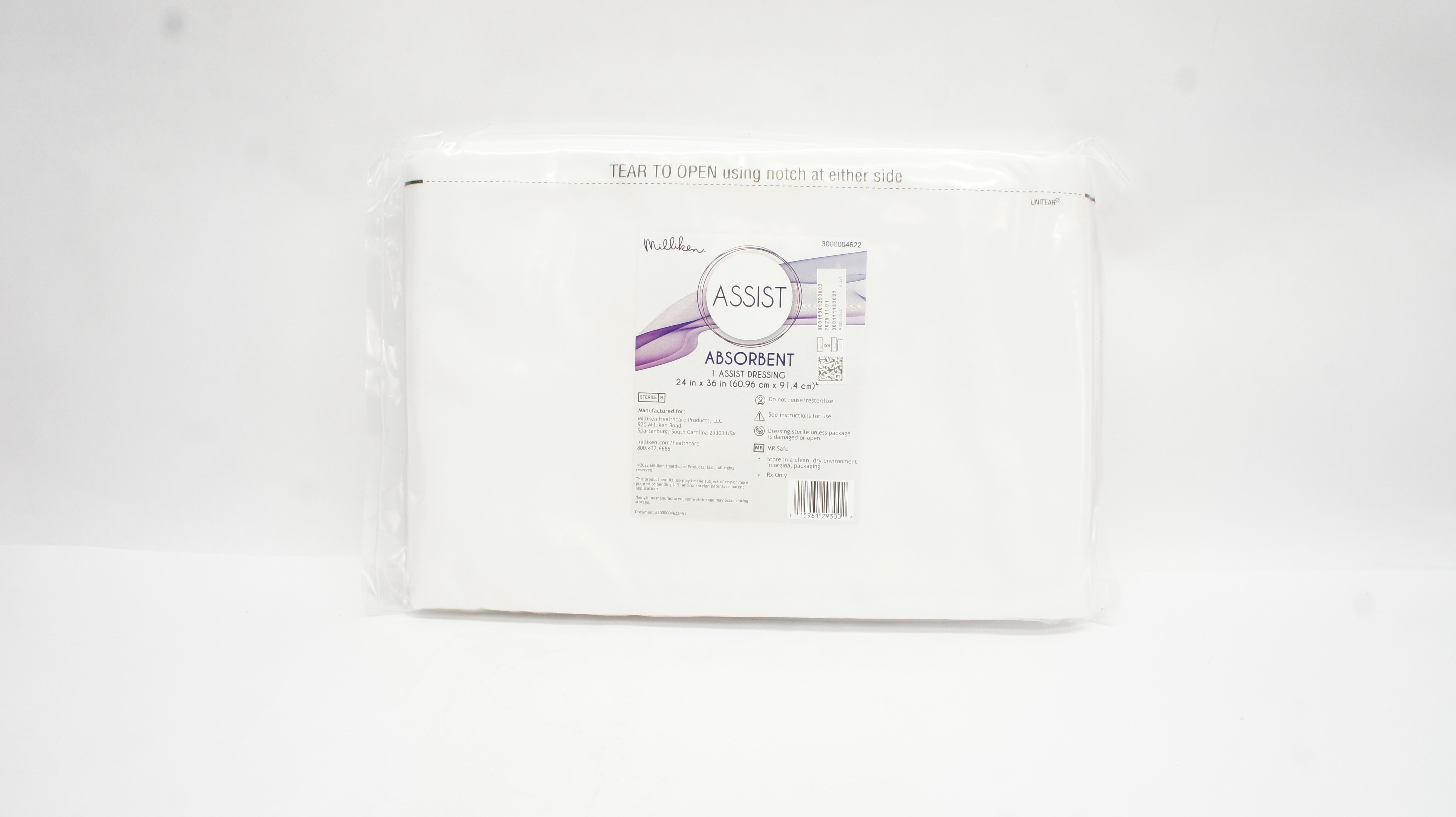Milliken Healthcare Assist Absorbent 1 Assist Dressing 24In x 36In