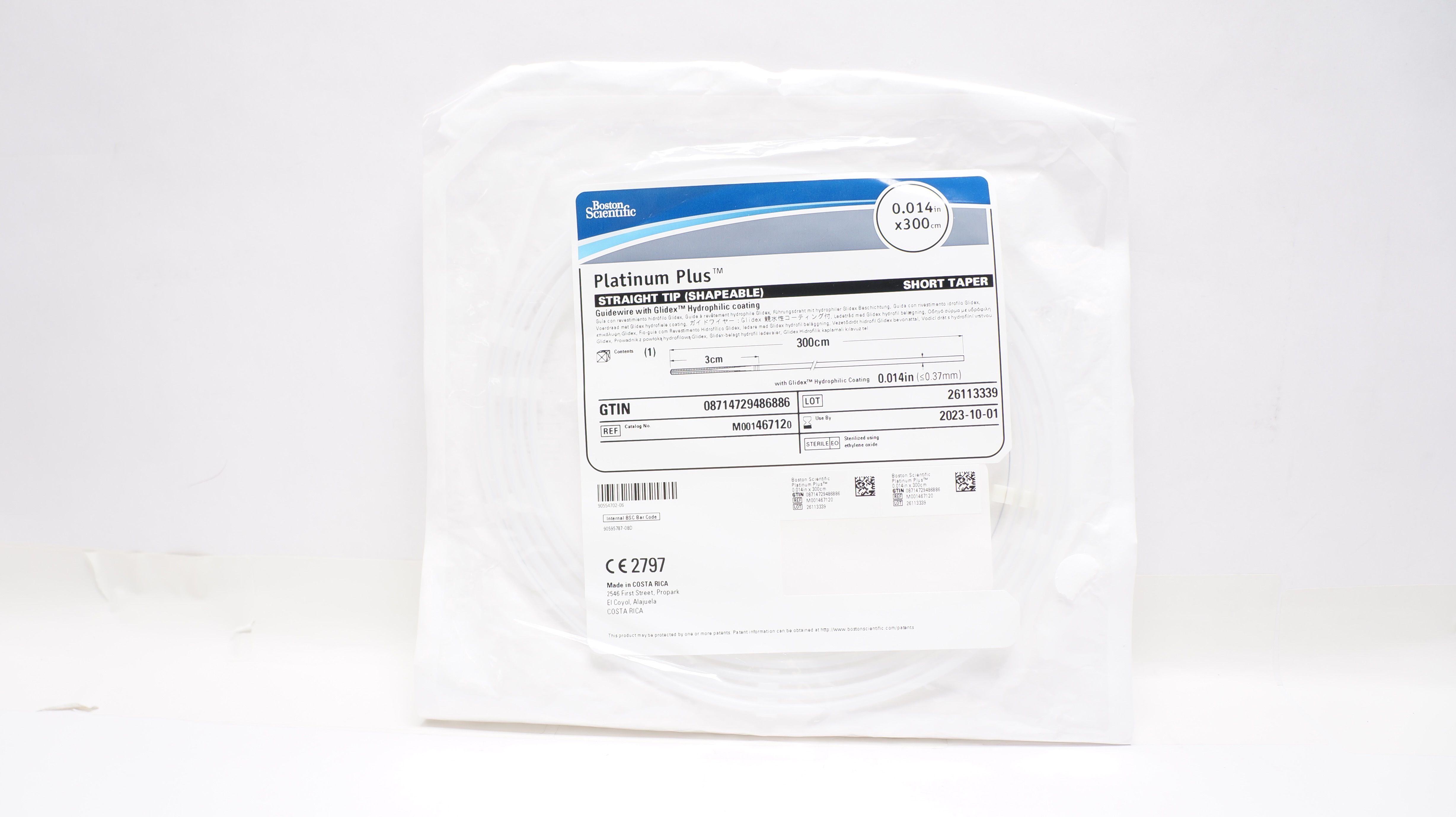 Boston Scientific M001467120 Platinum Plus Guidewire 0.014inch x 300cm (x)