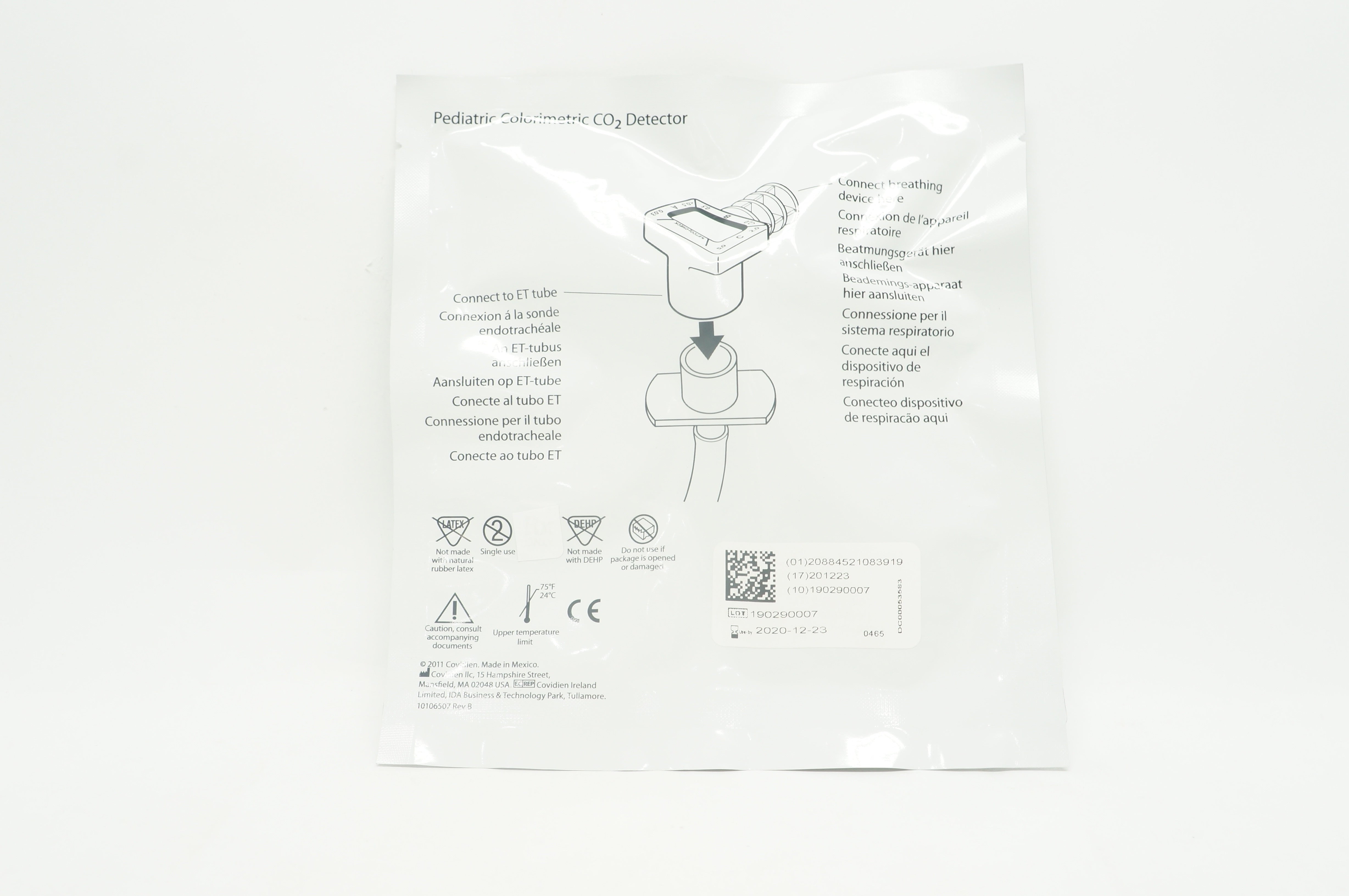 Covidien PEDICAP Nellcor Pediatric Colorimetric CO2 Detector 1kg - 15kg (x)