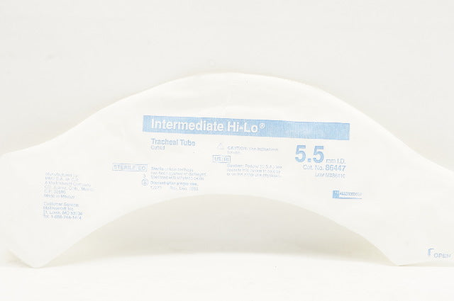 Mallinckrodt 86447 Intermediate Hi-Lo Oral/Nasal Tracheal Tube Cuffed 5.5mm