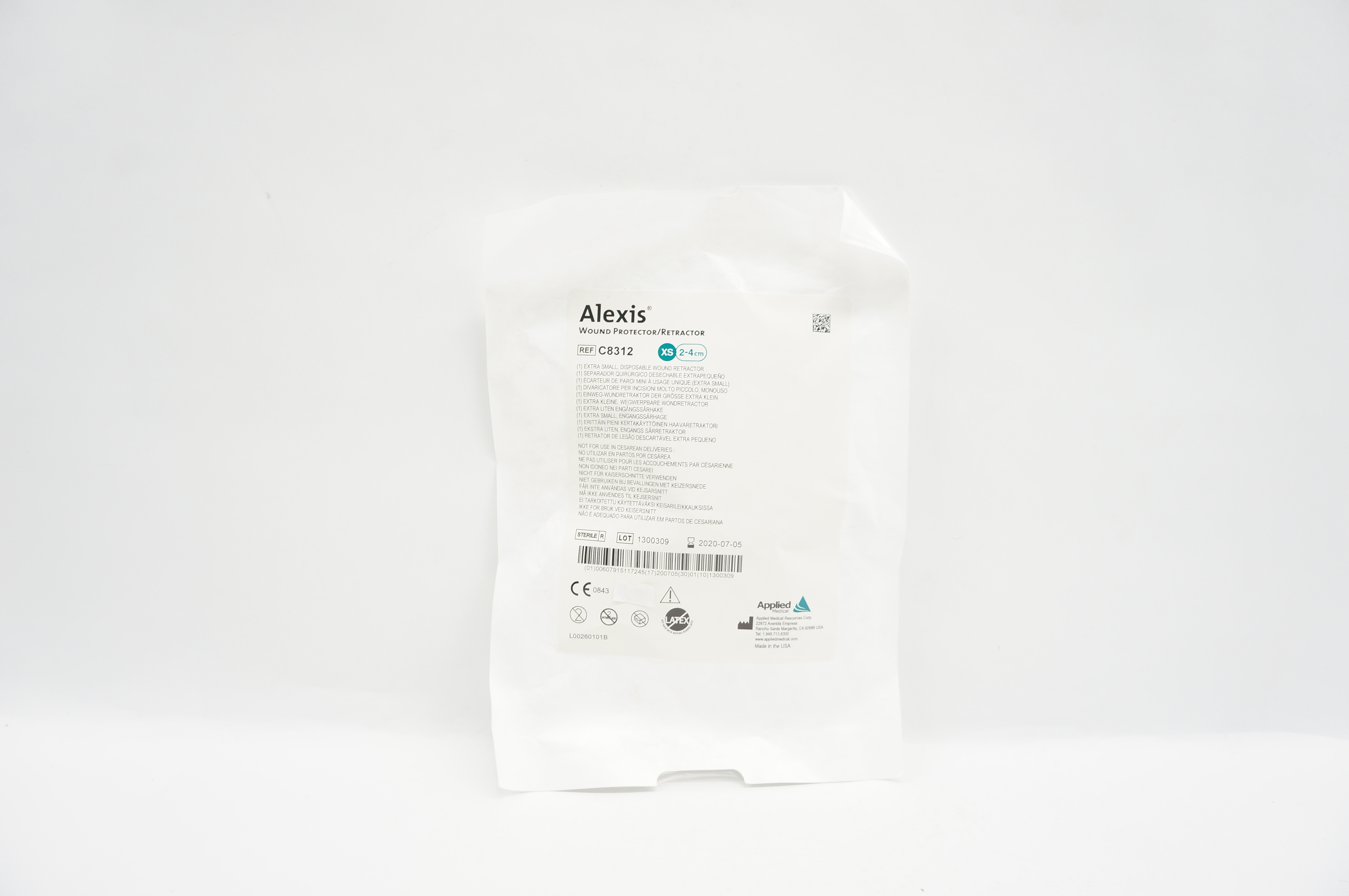 Applied Medical C8312 Alexis Wound Protector/Retractor XS 2-4cm Extra Small (x)