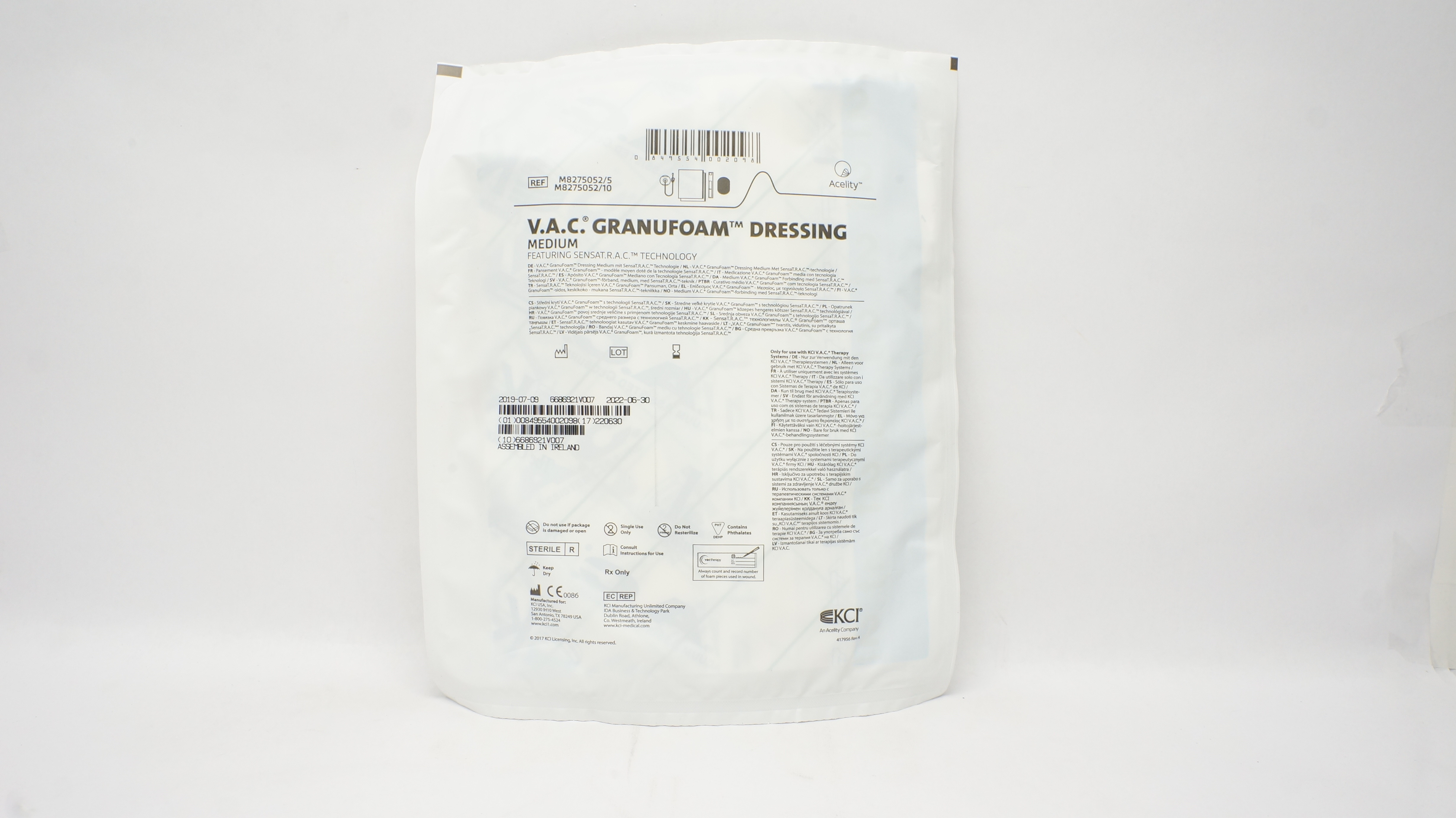 KCI M8275052/5 Acelity V.A.C. Granufoam Dressing, Medium