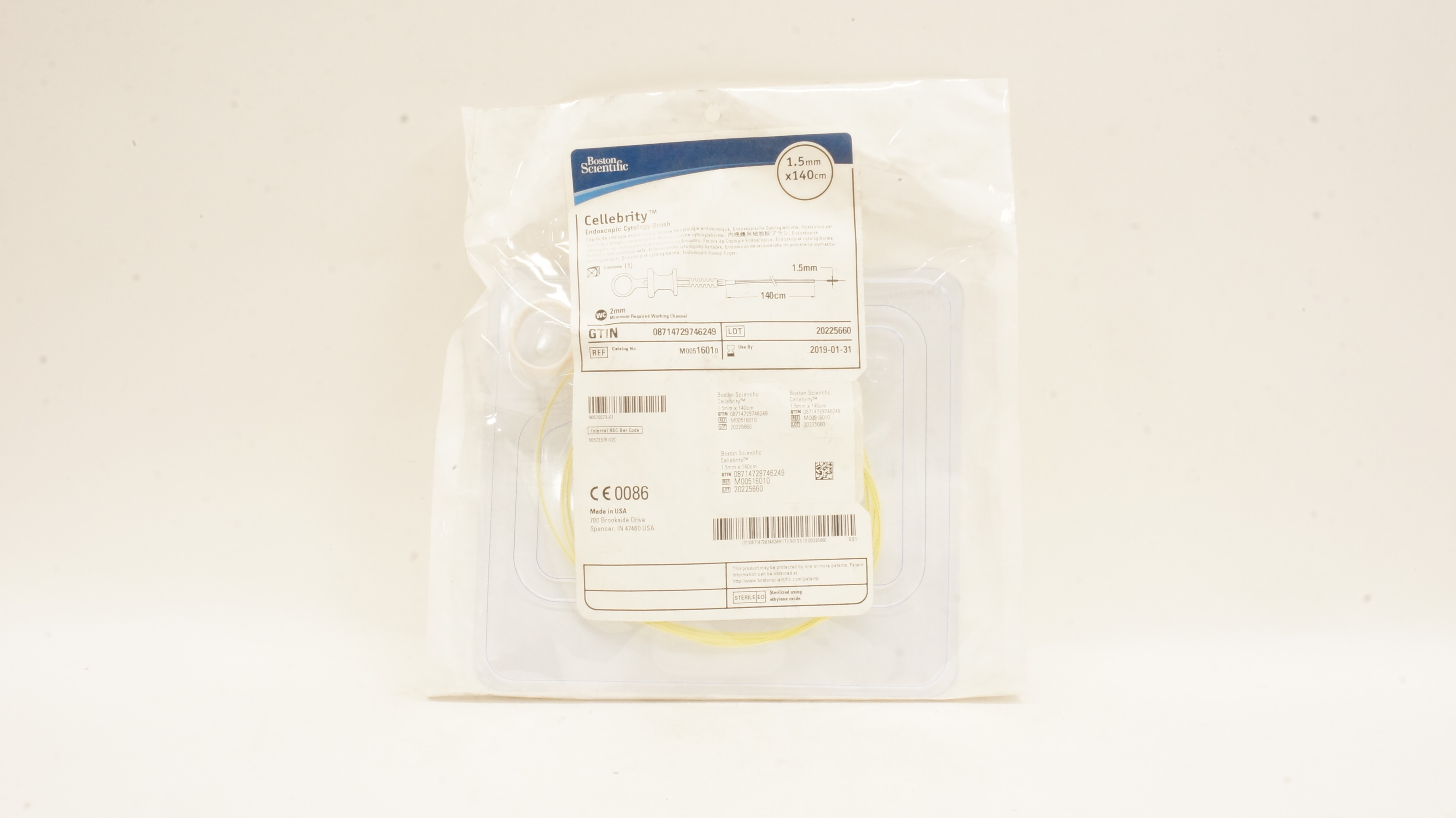 Boston Scientific 1601 Cellebrity Endoscopic Cytology Brush 1.5mmx140cm (x)