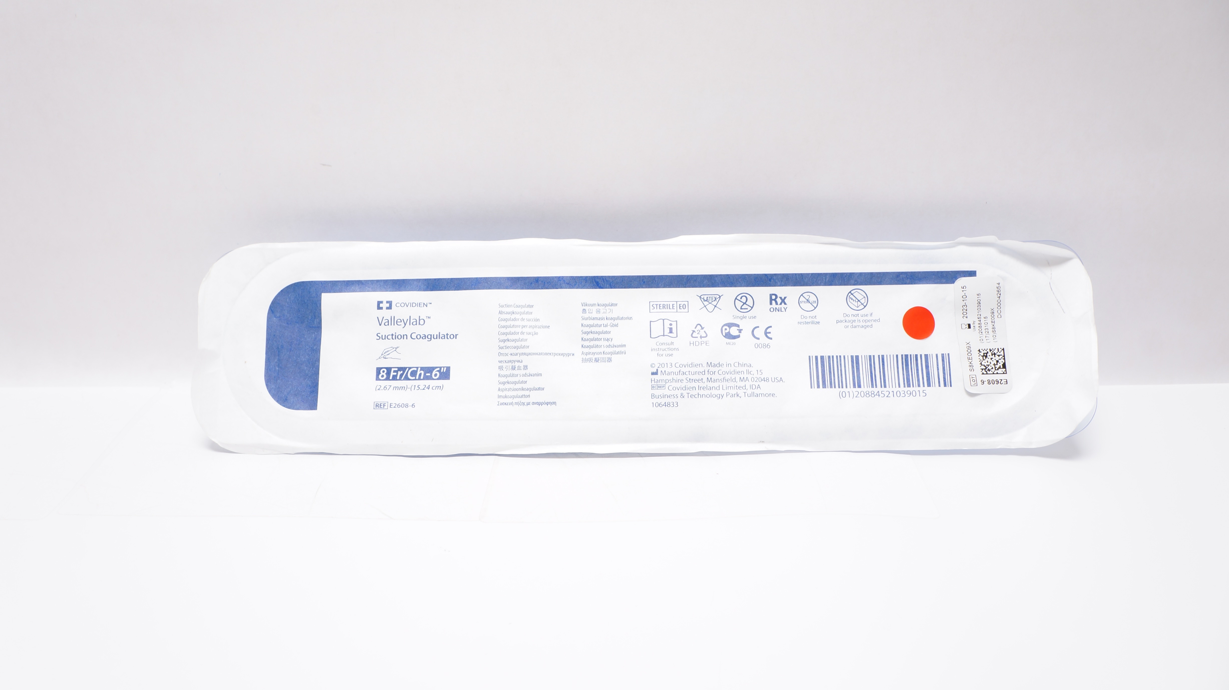 Covidien E2608-6 Valleylab Suction Coagulator 8Fr/Ch - 6inch