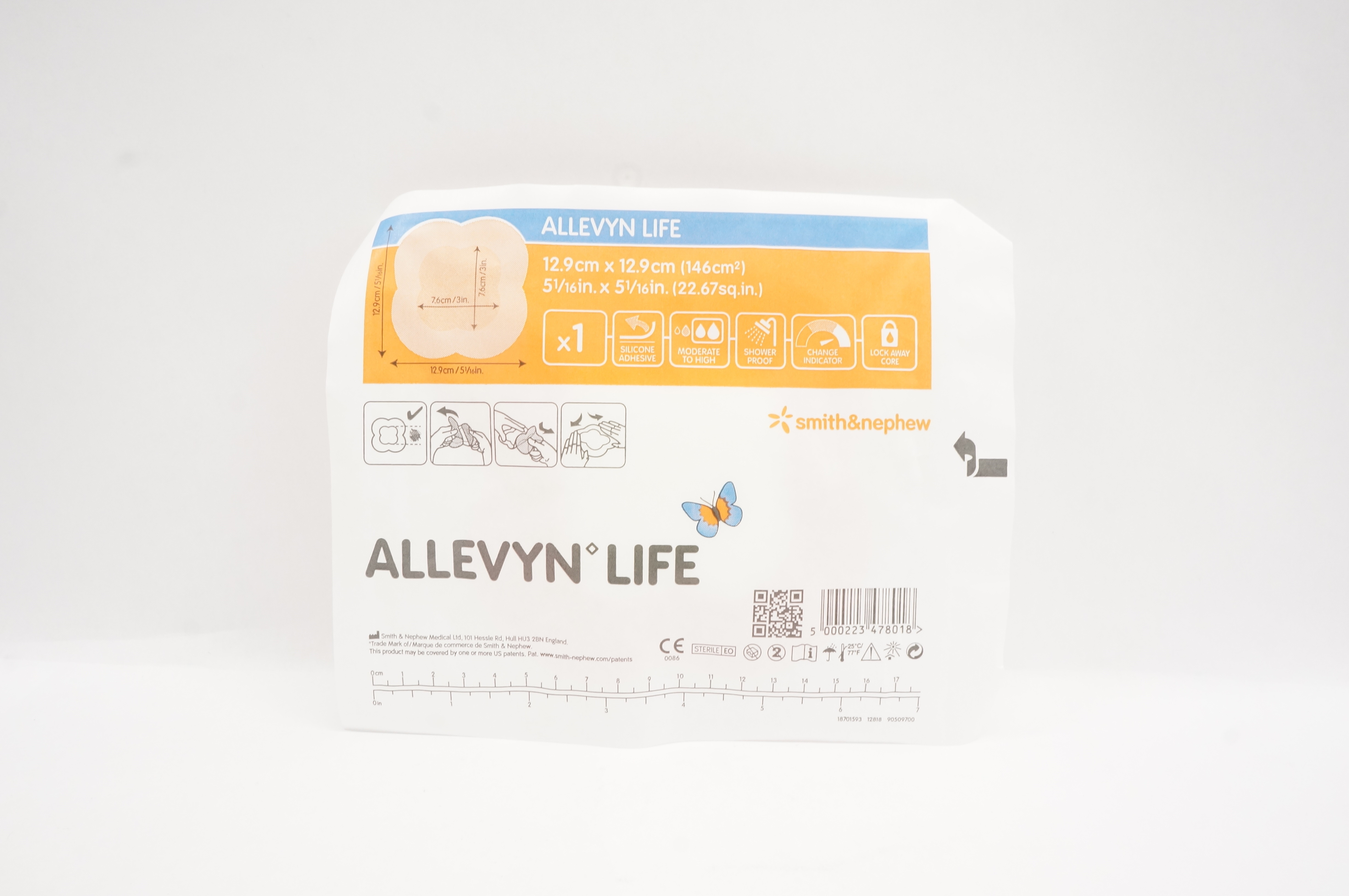 Smith&Nephew 66801068 ALLEVYN LIFE 5-1/16inch x 5-1/16inch