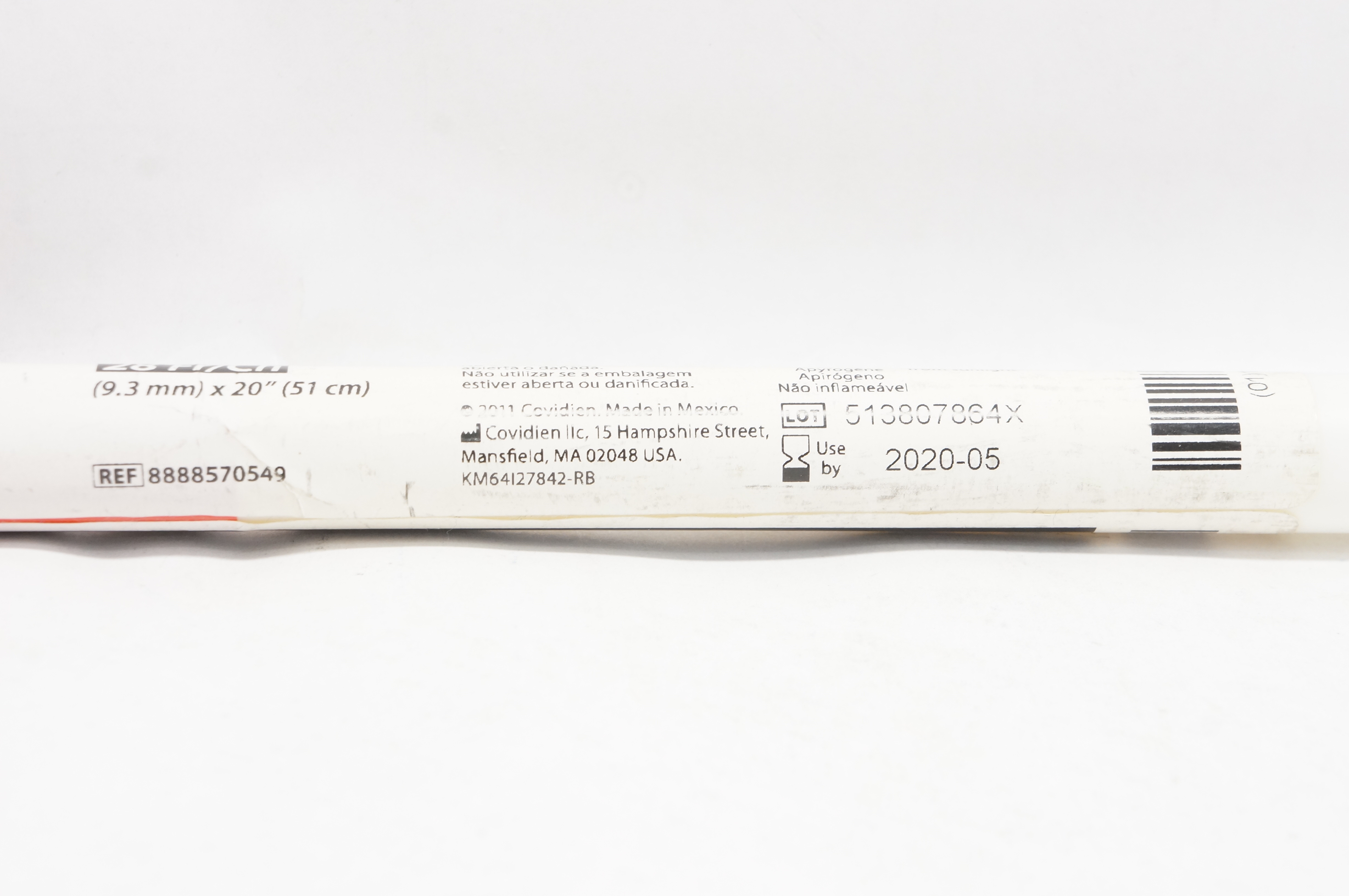 Covidien 8888570549 Argyle Thoracic Cath. Straight 28Fr x 20inch (x)