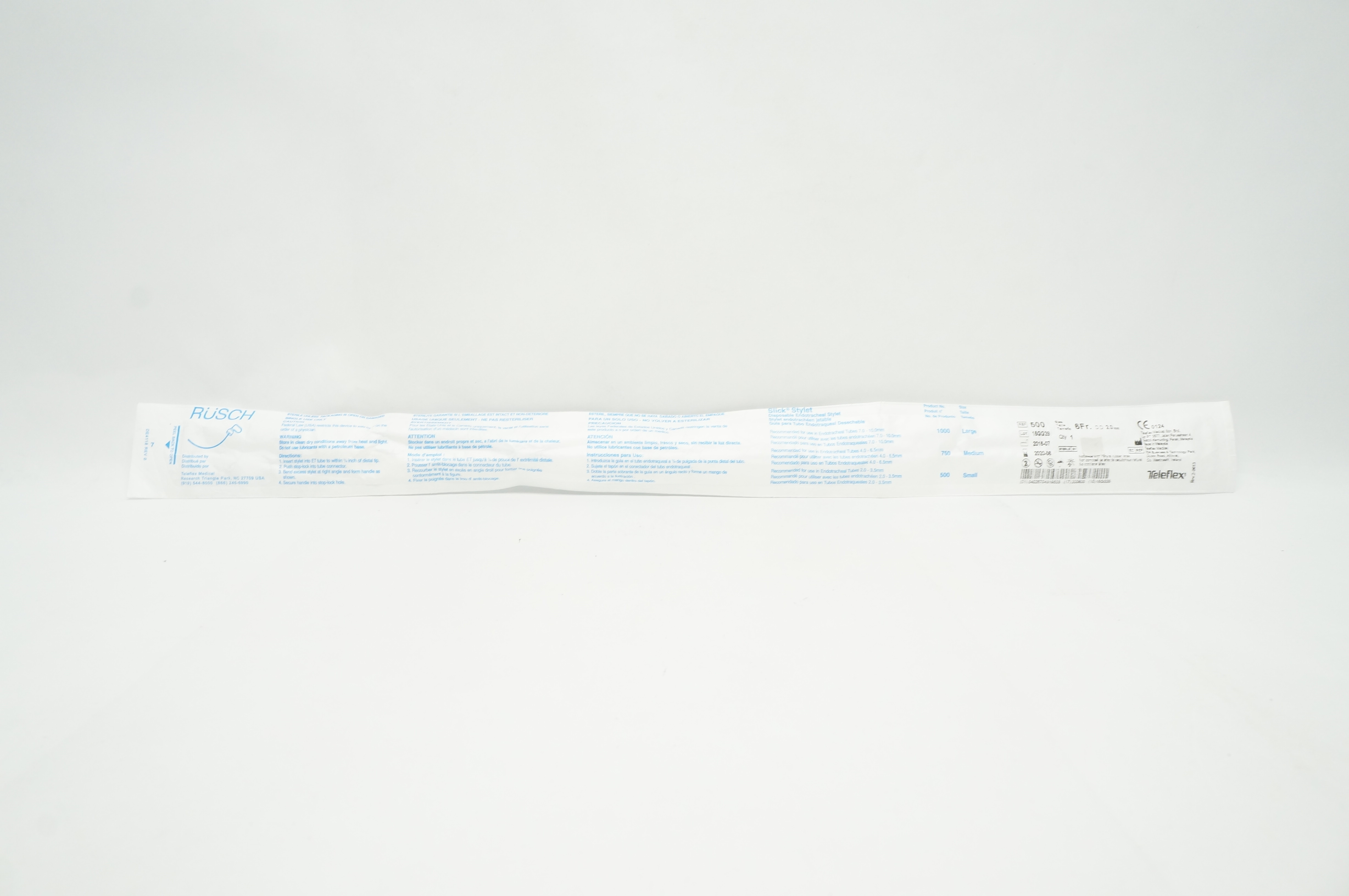 Teleflex 500 Rusch Slick Stylet Disposable Endotracheal Stylet 6Fr. x 2 ...