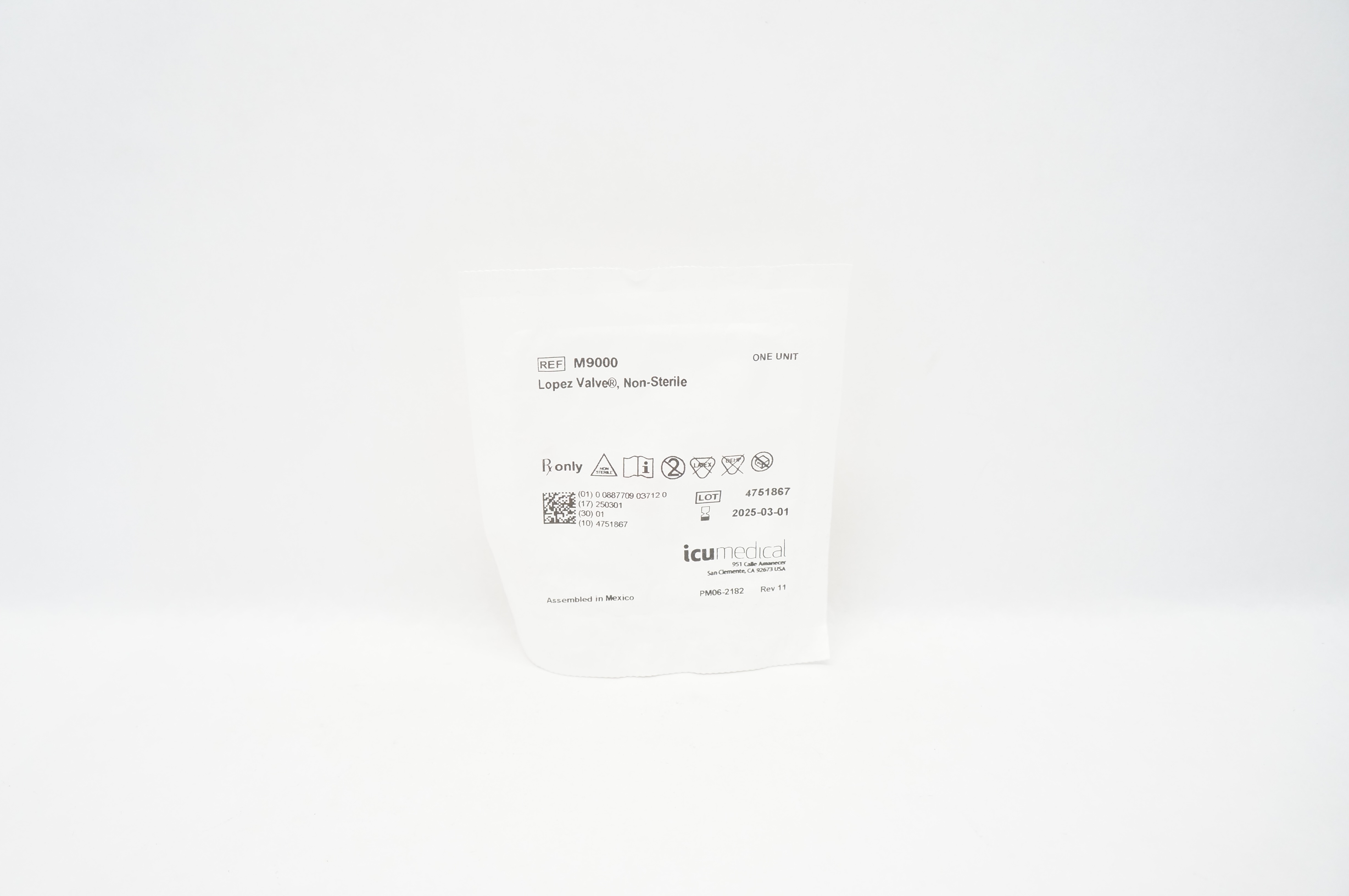 ICU medical M9000 Lopez Valve Non-Sterile