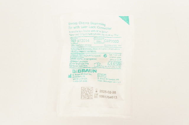 B. Braun 412014 Vented Chemo Dispensing Pin with Luer Lock Connector