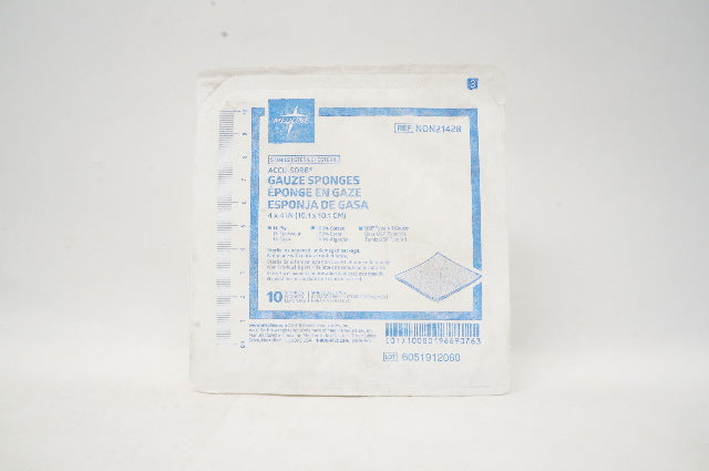 Medline NON21428 Accu-Sorb Gauze Sponge USP Type VII Gauze 4inch x 4inch - Pack of 10
