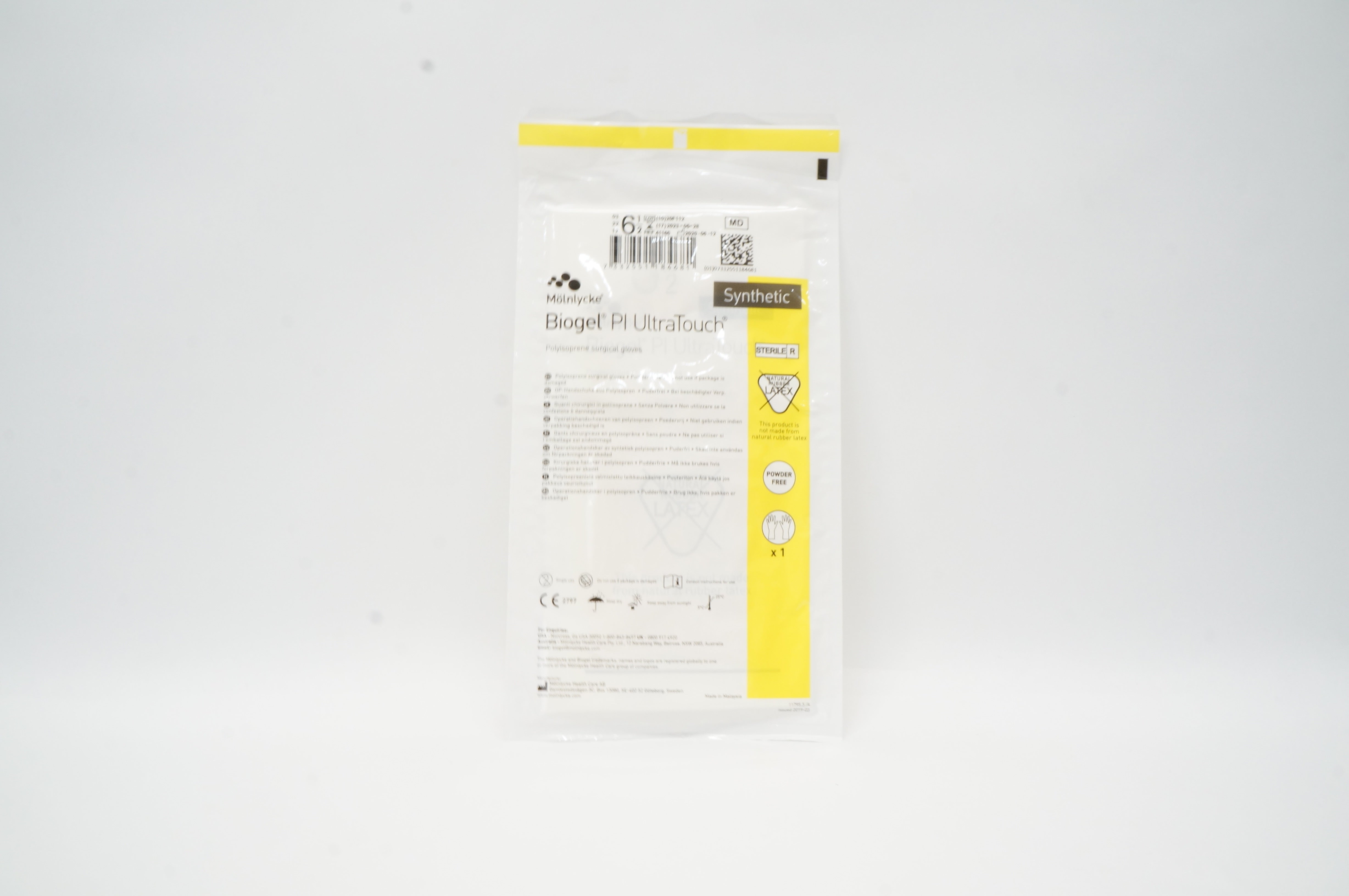Molnlycke Health Care 41165 Biogel Pl UltraTouch Gloves 6-1/2