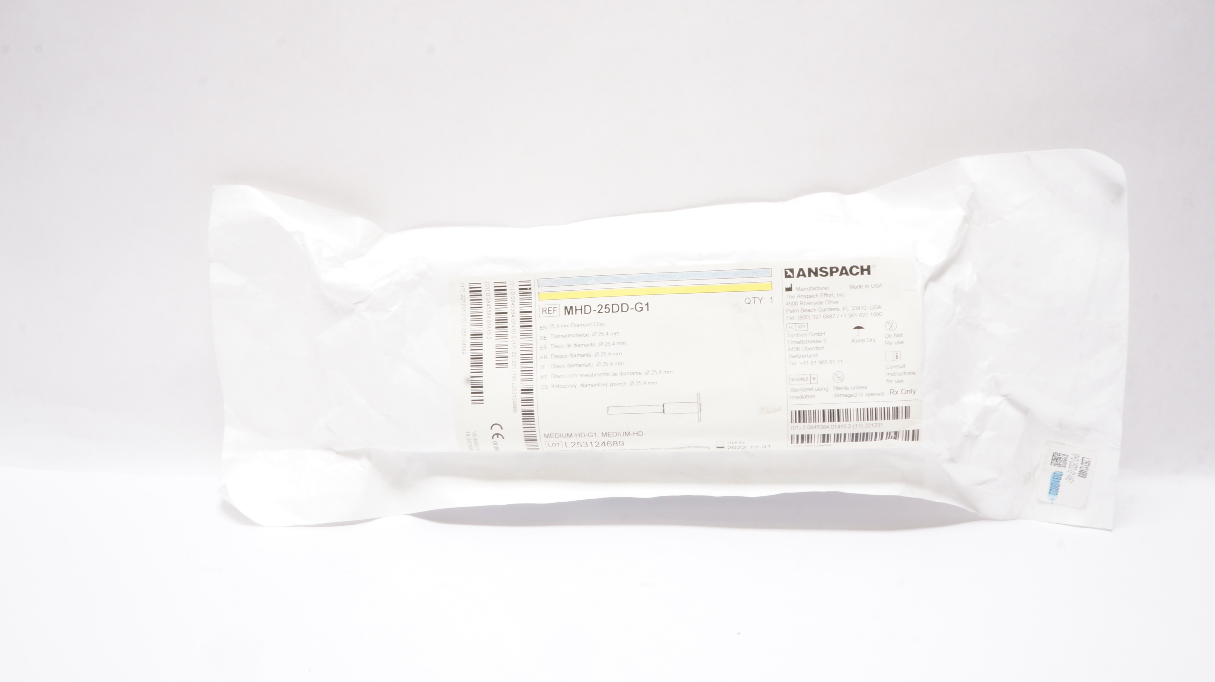 Anspach MHD25DDG1 Diamond Disc 25.4mm (x)