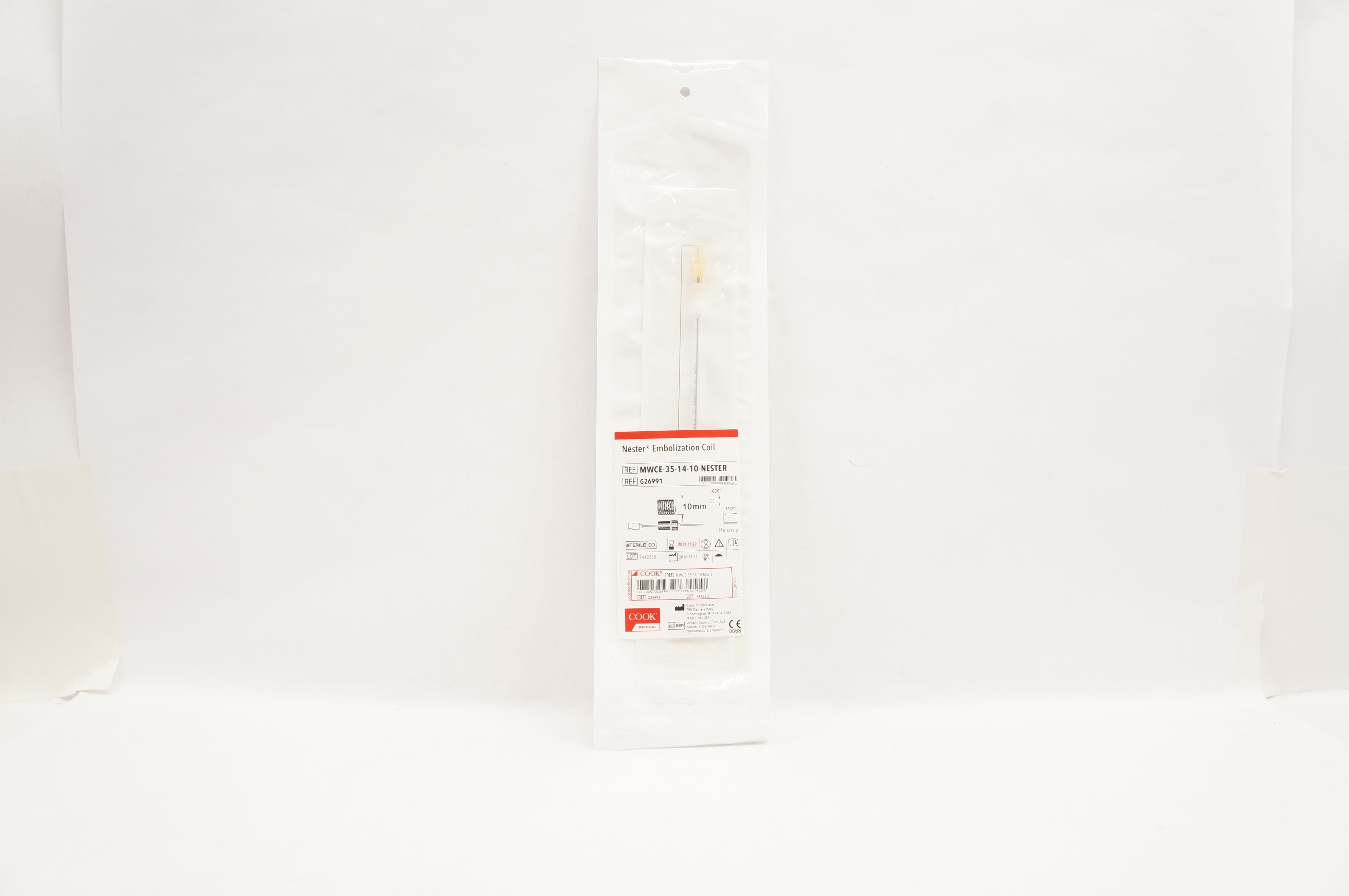 Cook Medical G26991 Nester Embolization Coil 10mm 0.035inch (x)