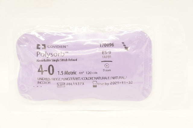 Covidien 170096 4-0 Polysorb ES-9 Taper 9mm 48inch (x)