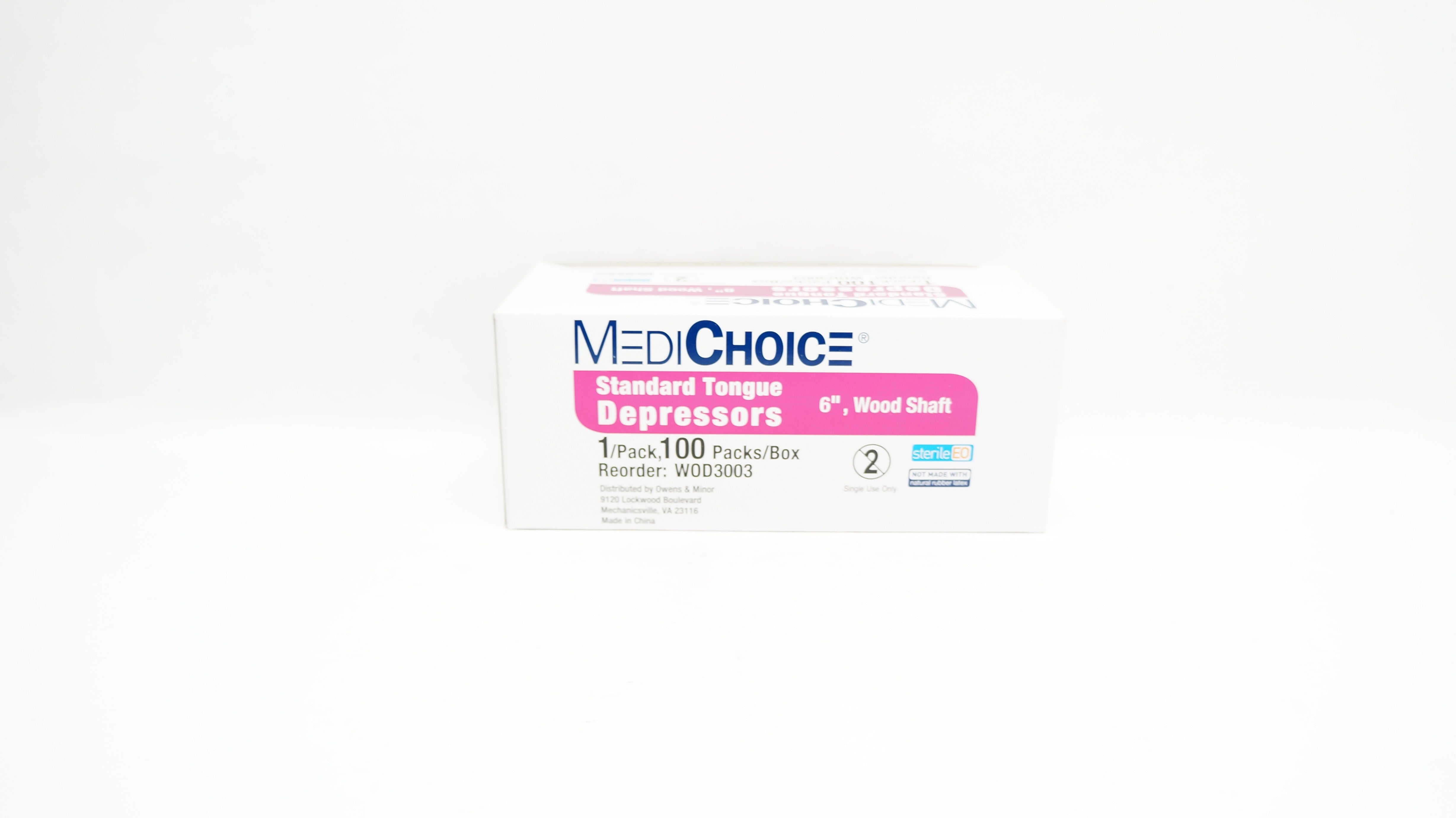 MediChoice WOD3003 Standard Tongue Depressors 6inch Wood Shaft - Box of 100 (x)