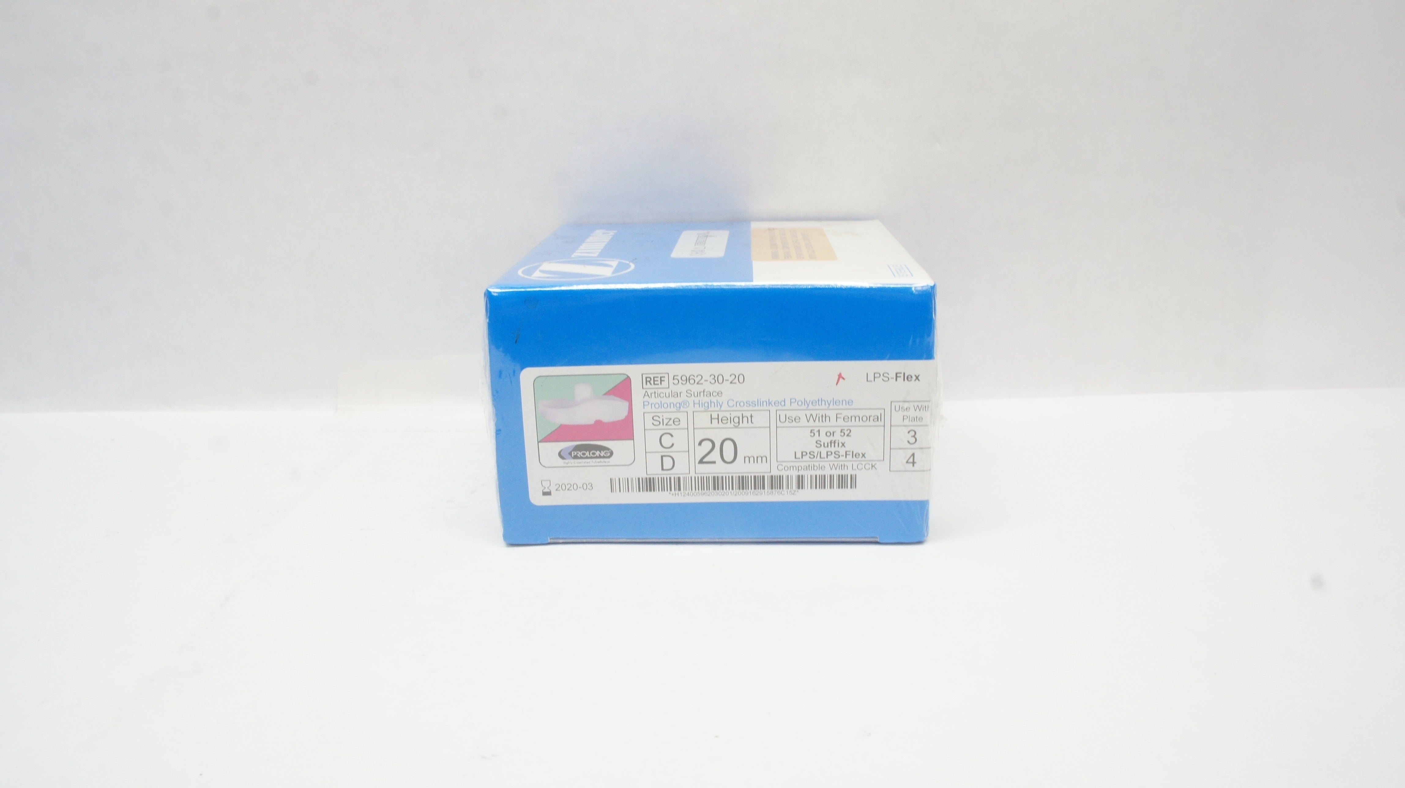 Zimmer 5962-30-20 Prolong Highly Crosslinked Polyethylene Size C/D 20mm (x)