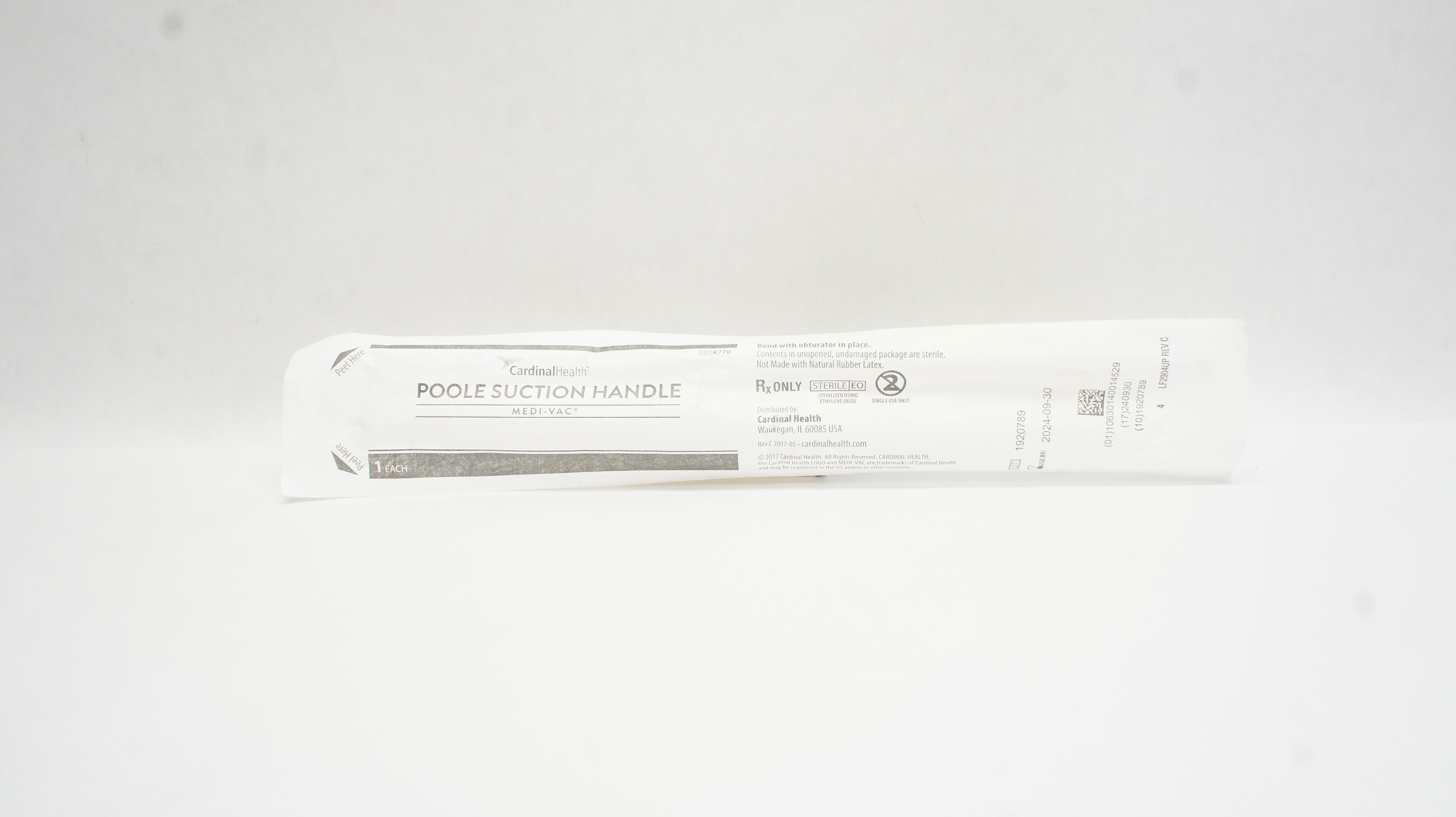 Cardinal Health K770 Medi-Vac Poole Suction Handle