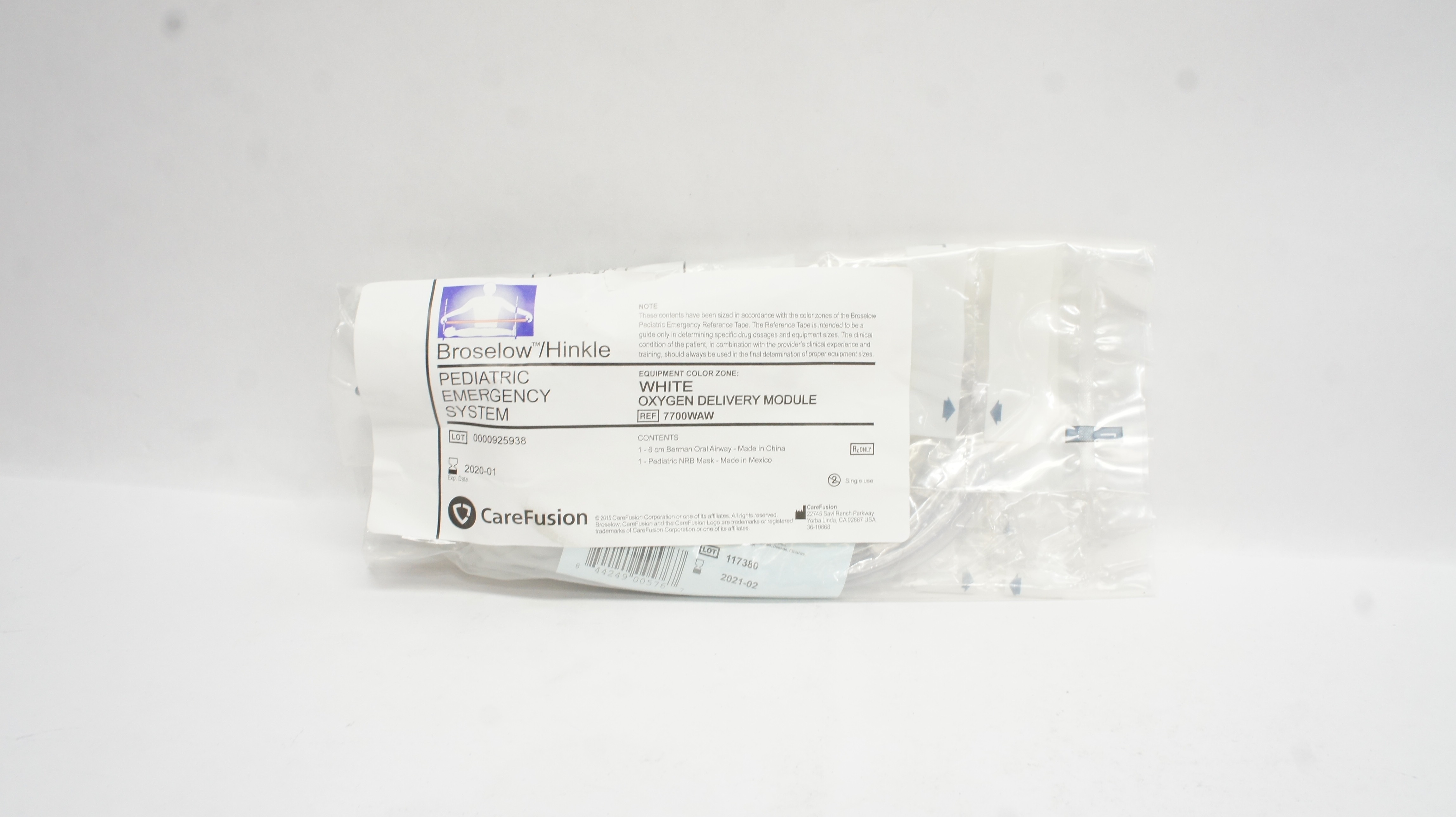 CareFusion 7700WAW Broselow/Hinkle Pediatric Emergency System White (x)
