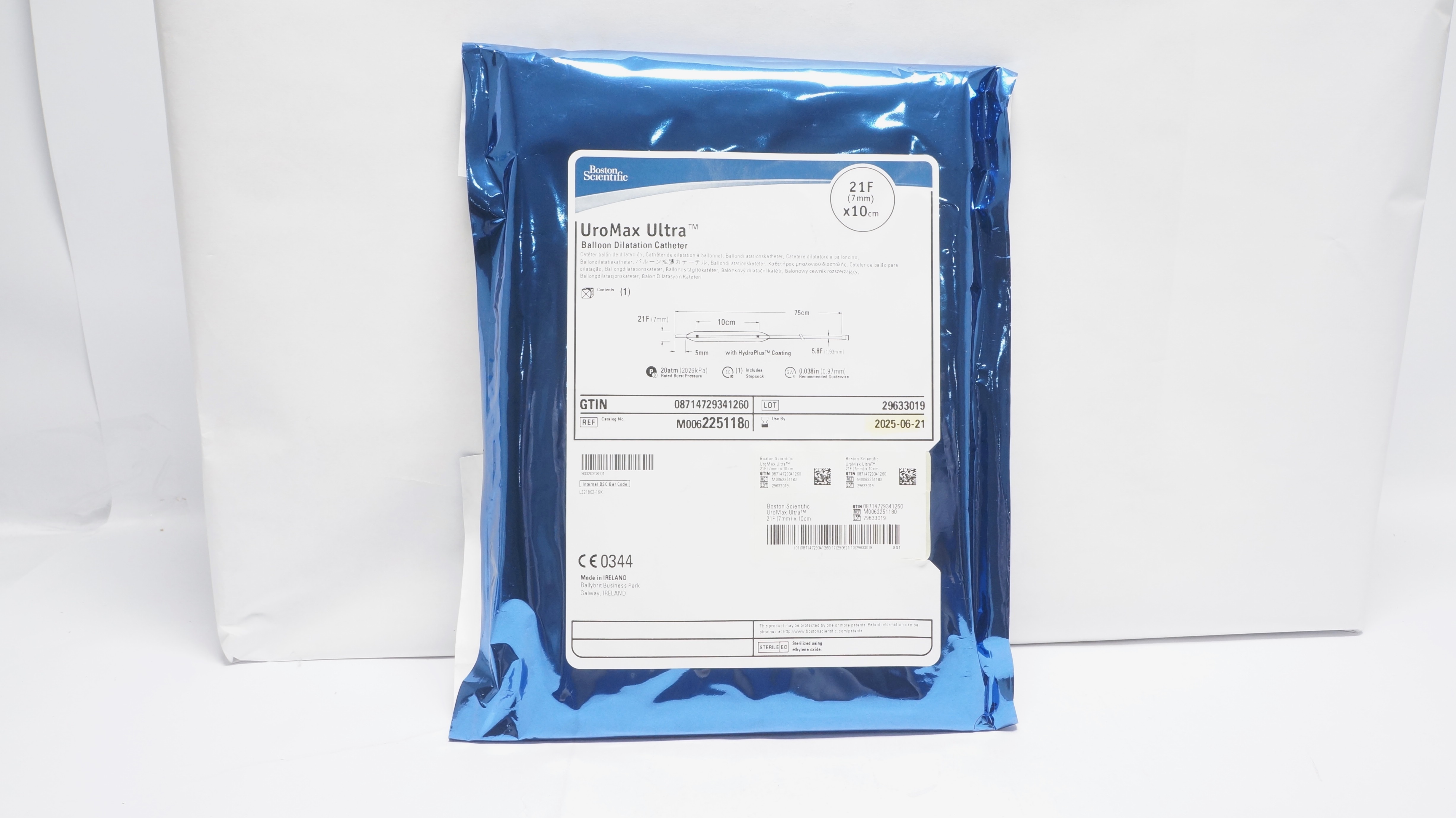 Boston Scientific M0062251180 UroMax Ultra Balloon Dilatation Cath.21F x 10cm(x)