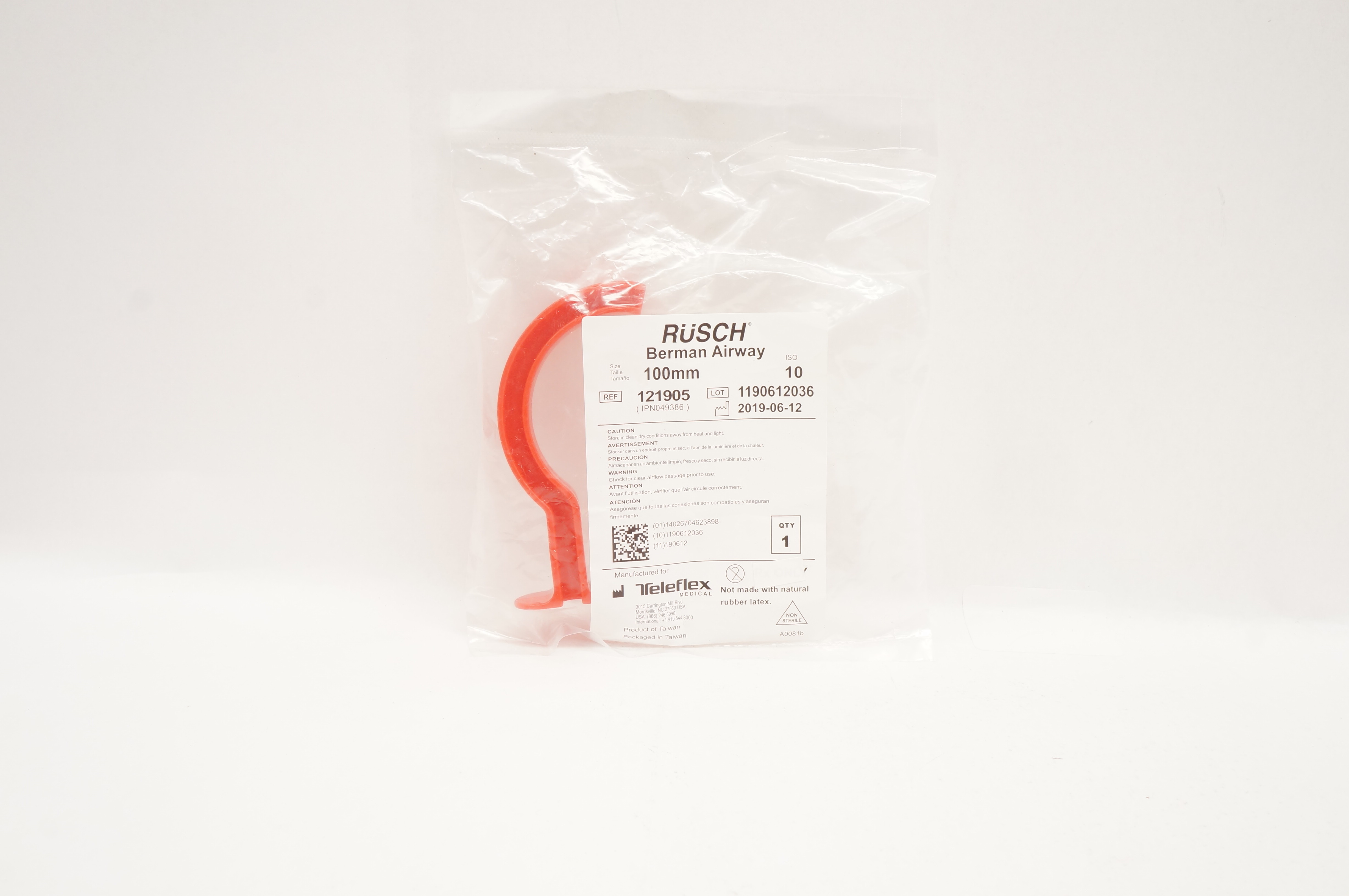 Teleflex 121905 Rusch Berman Airway 100mm