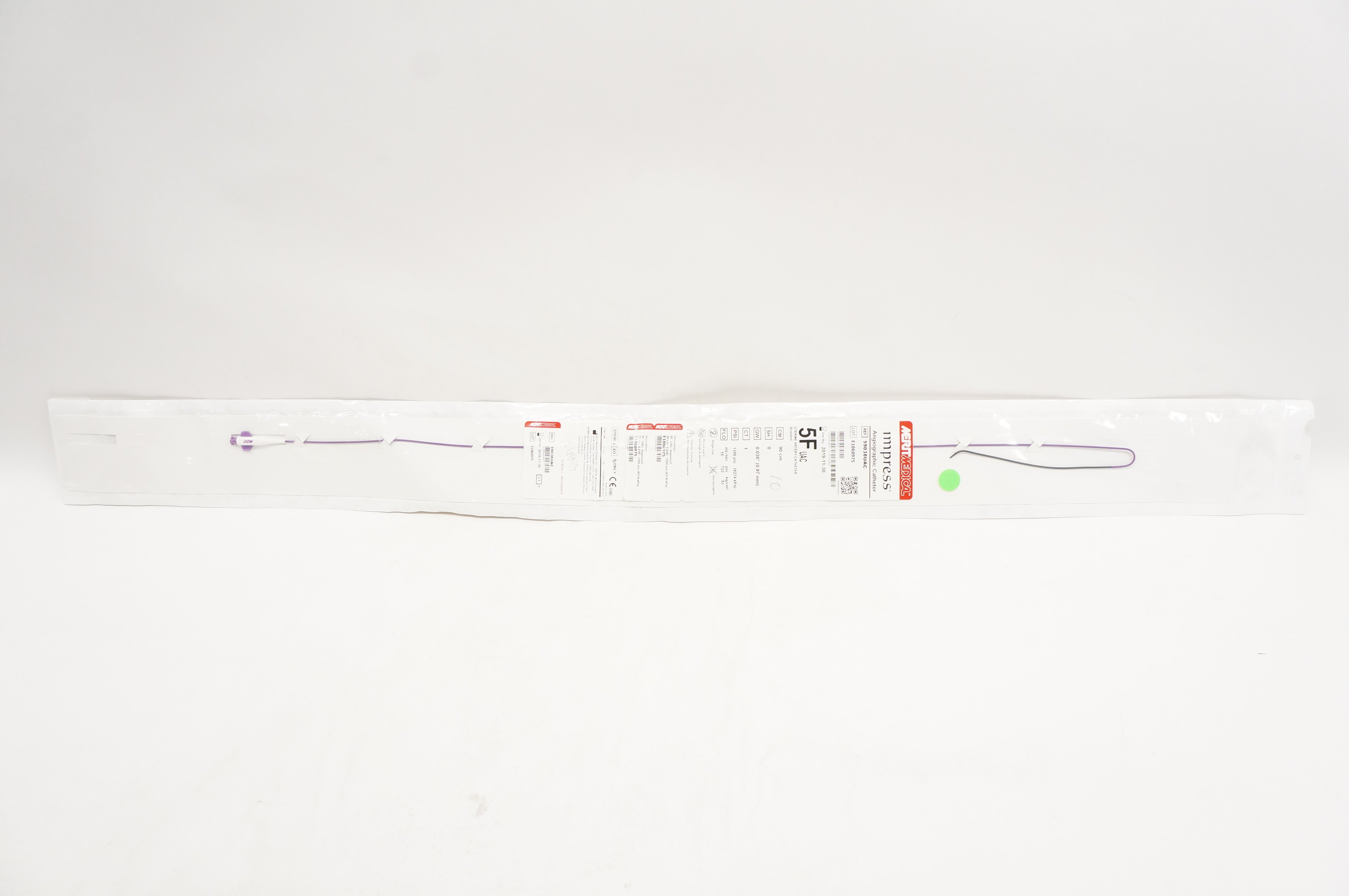 Merit Medical 59038UAC Impress Angiographic Cath. UAC 5F x 0.038inch x 90cm (x)