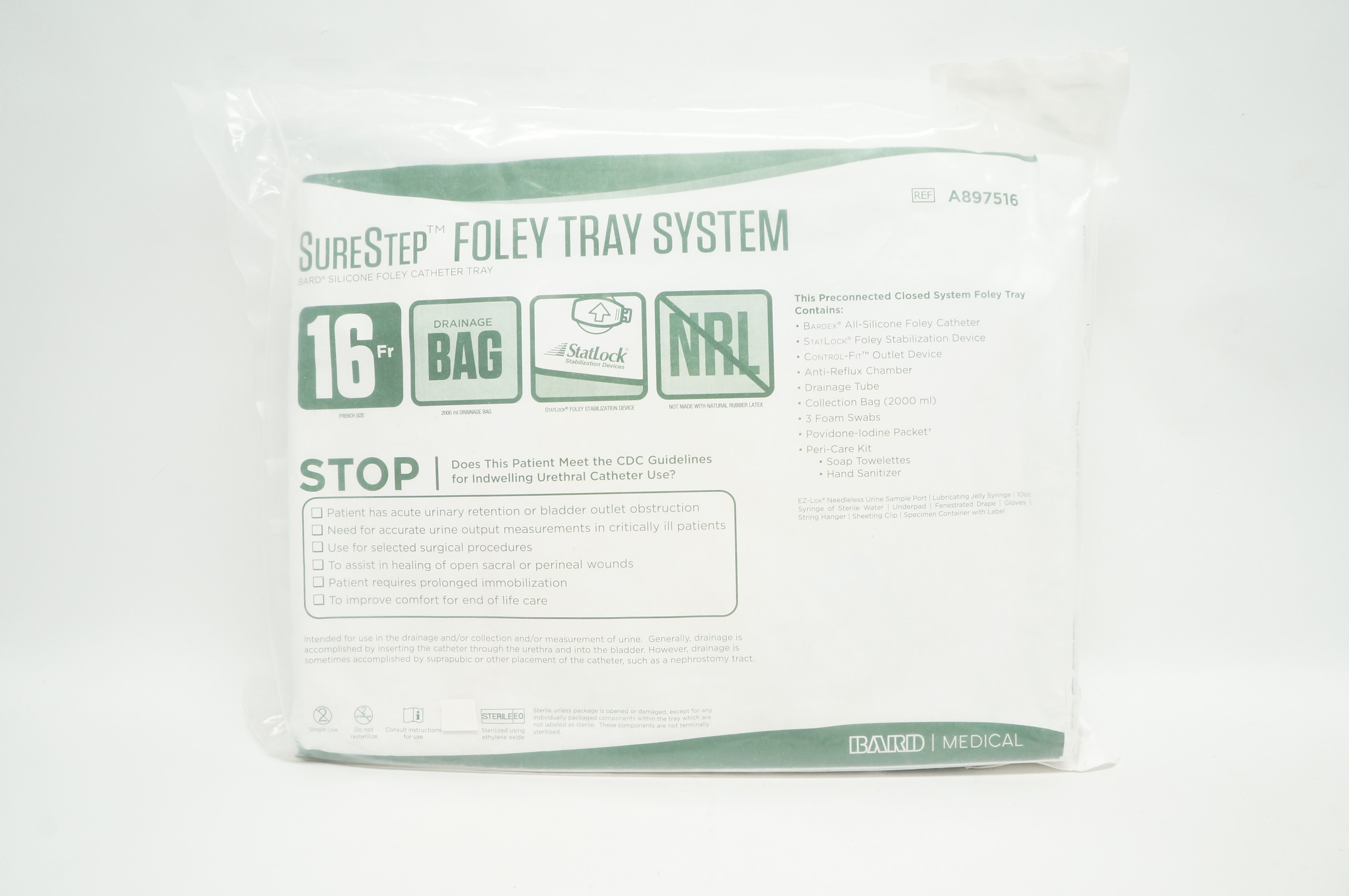 Bard A897516 Super-Step Foley Tray System 16Fr (x)