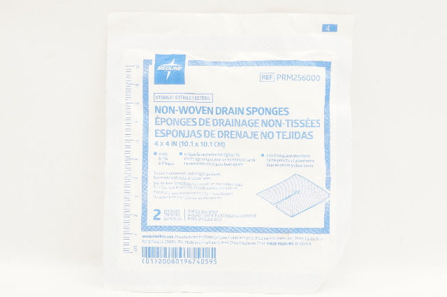 Medline PRM256000 Non-Woven Drain Sponges 4inch x 4inch - Lot of 30