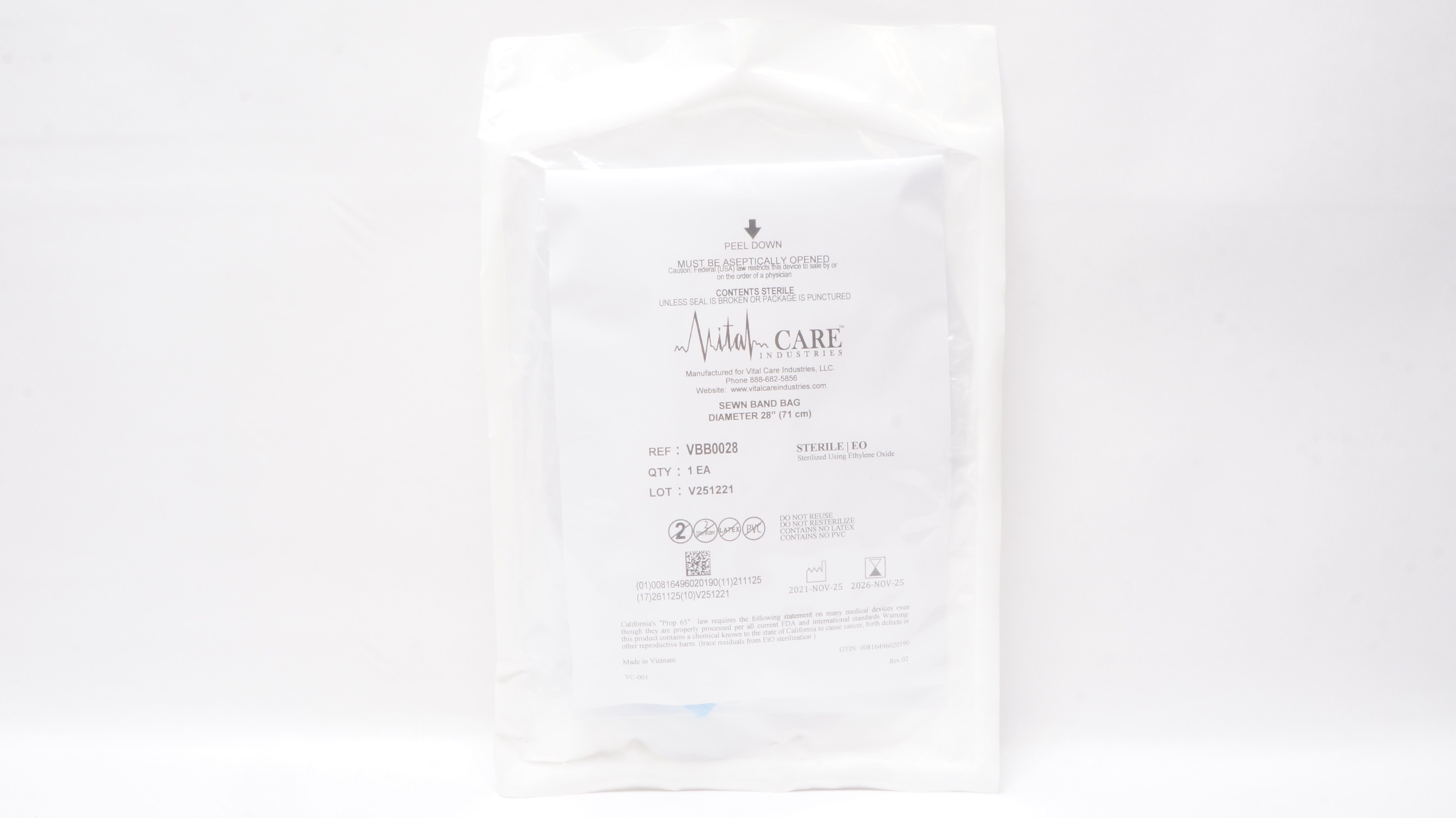 Vital Care VBB0028 Sewn Band Bag Diameter 28inch