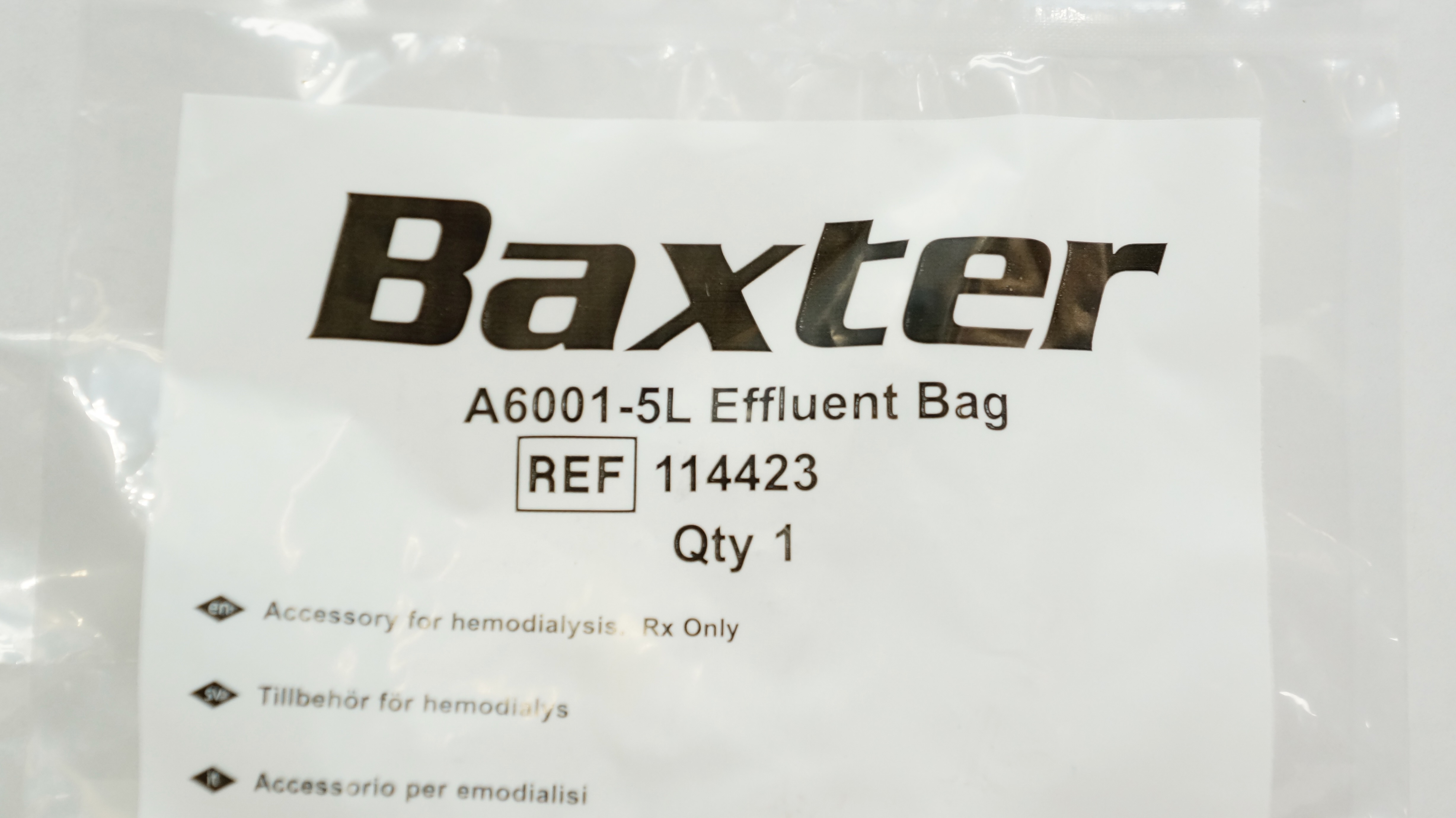 Baxter 114423 A60015L Effluent Bag