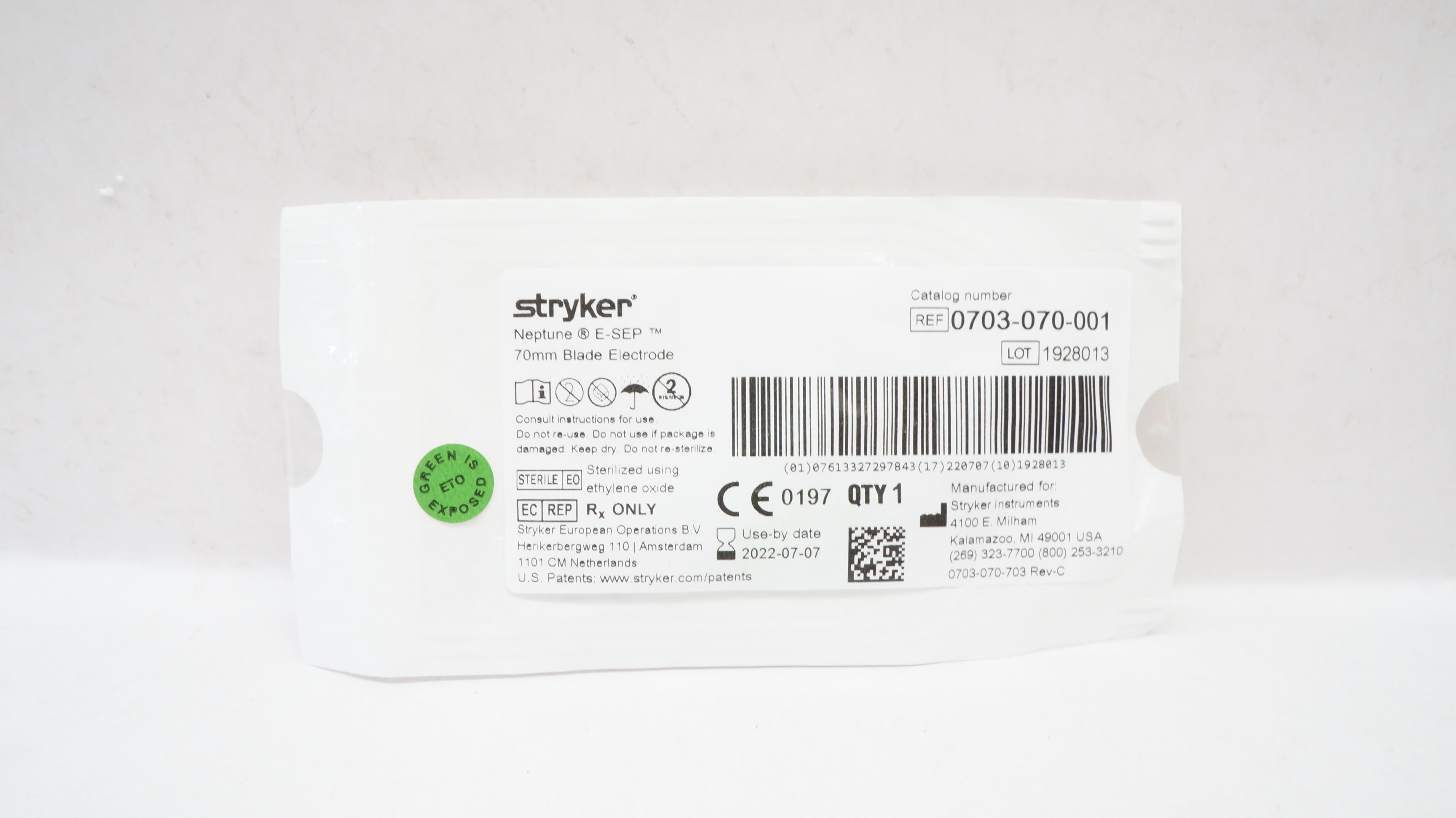Stryker 0703-070-001 Neptune E-SEP Blade Electrode 70mm (x)