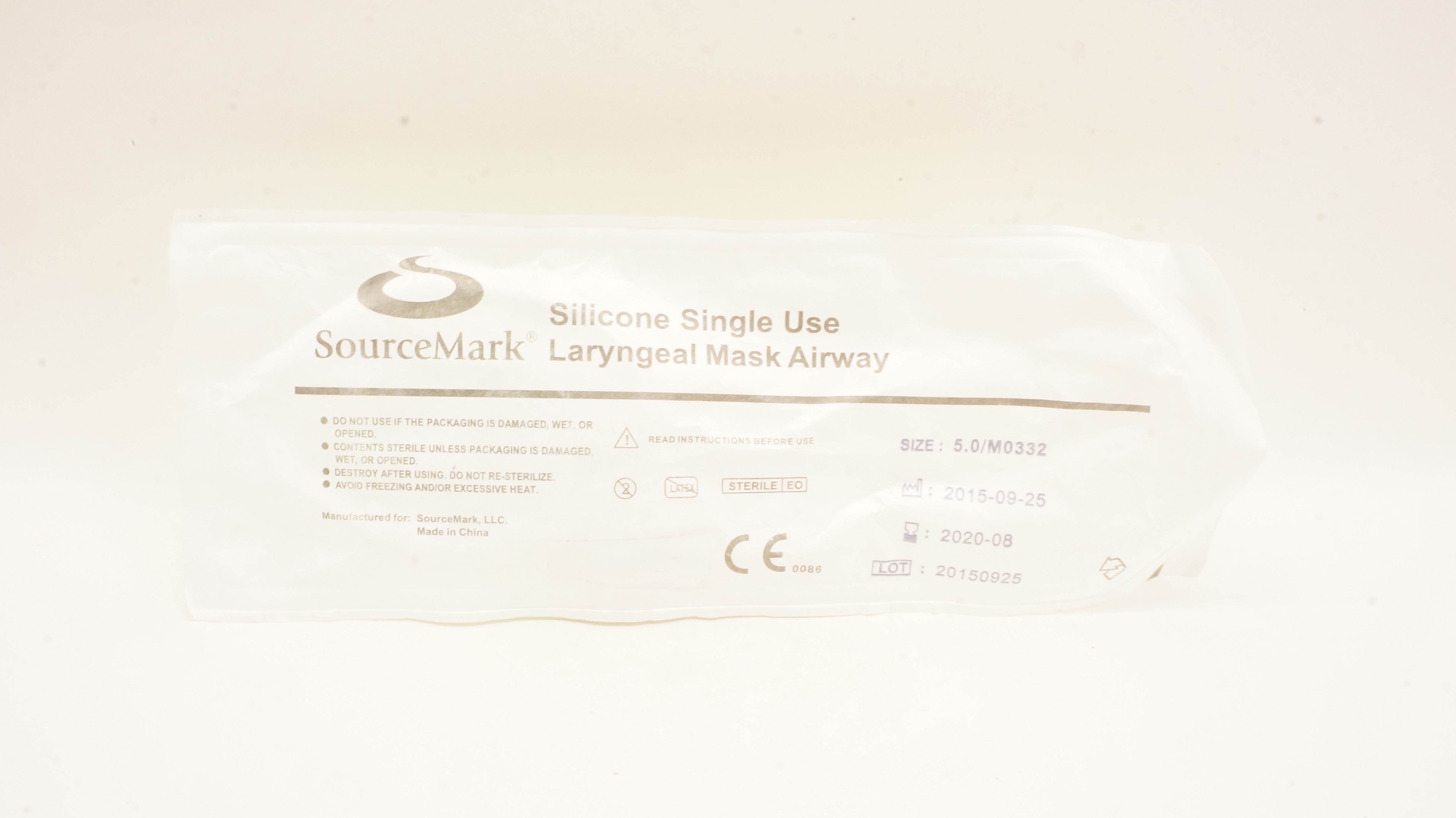 SourseMark M0332 Laryngeal Mask Airway Size 5 (154-220lbs) (x)