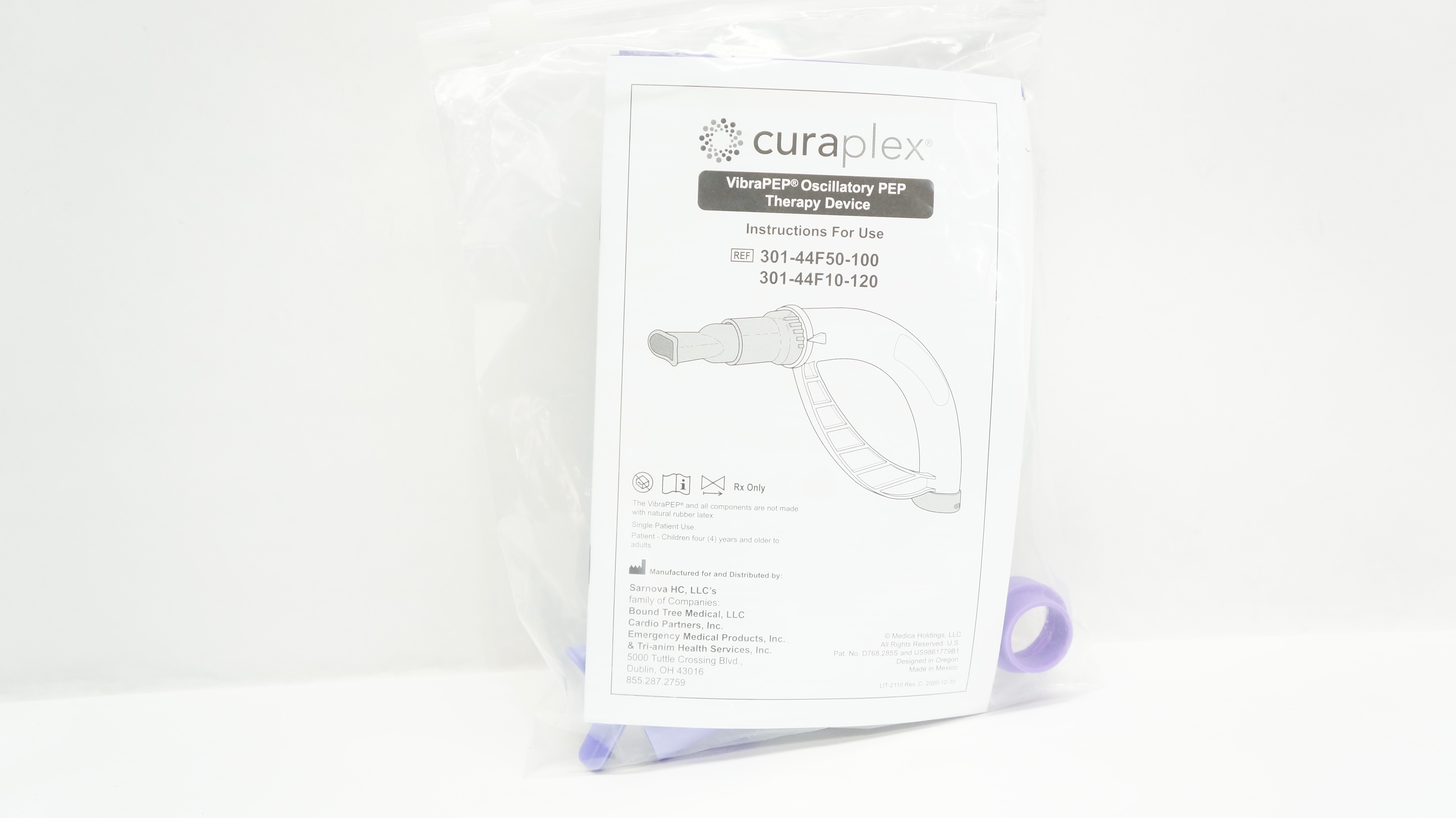 Sarnova HC 301-44F10-120 Curaplex VibraPEP Oscillatory PEP Therapy Device (x)