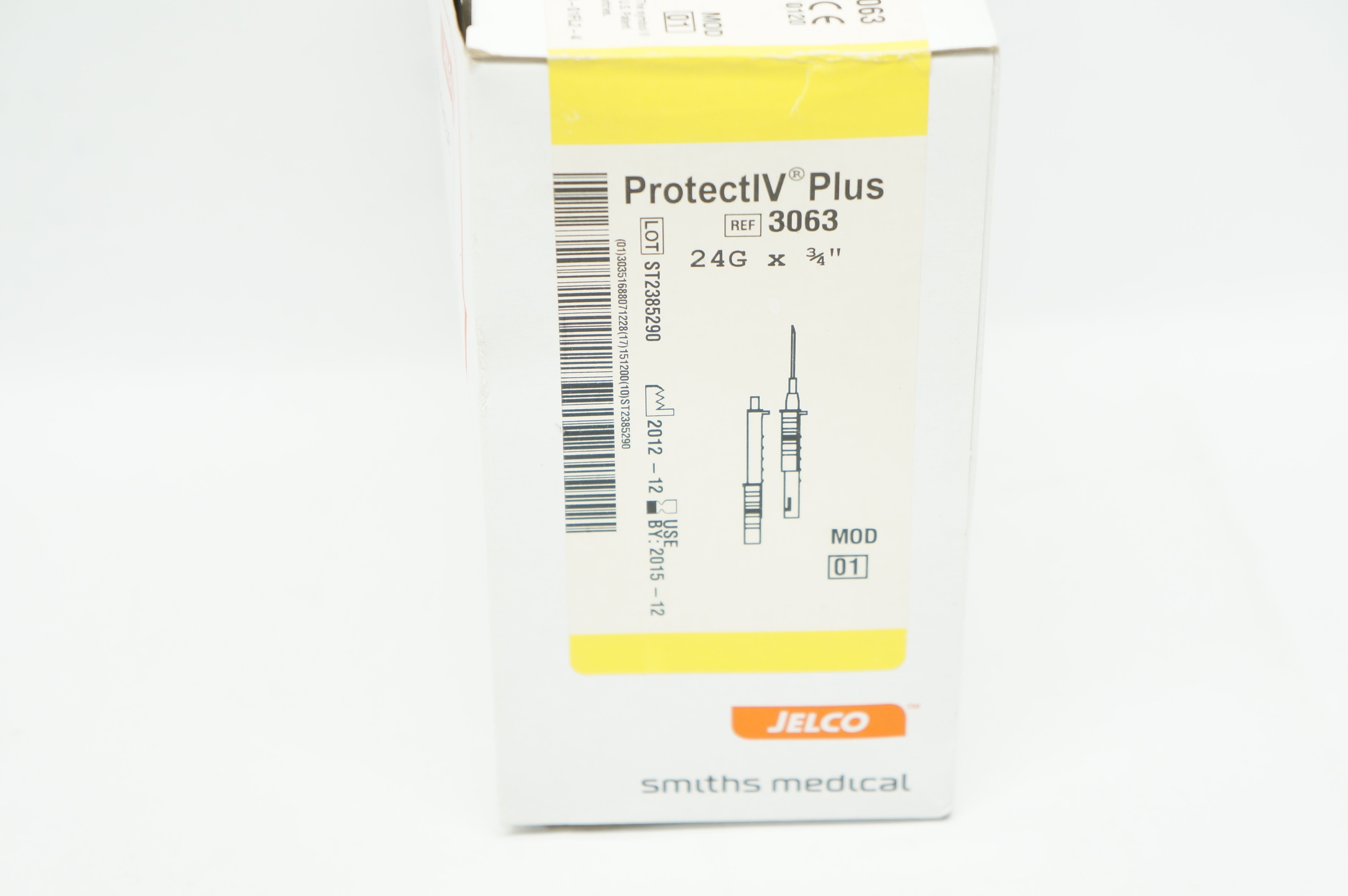 Smiths Medical 3063 Protect IV Plus Safety Cath. 24G x 3/4inch (x ...