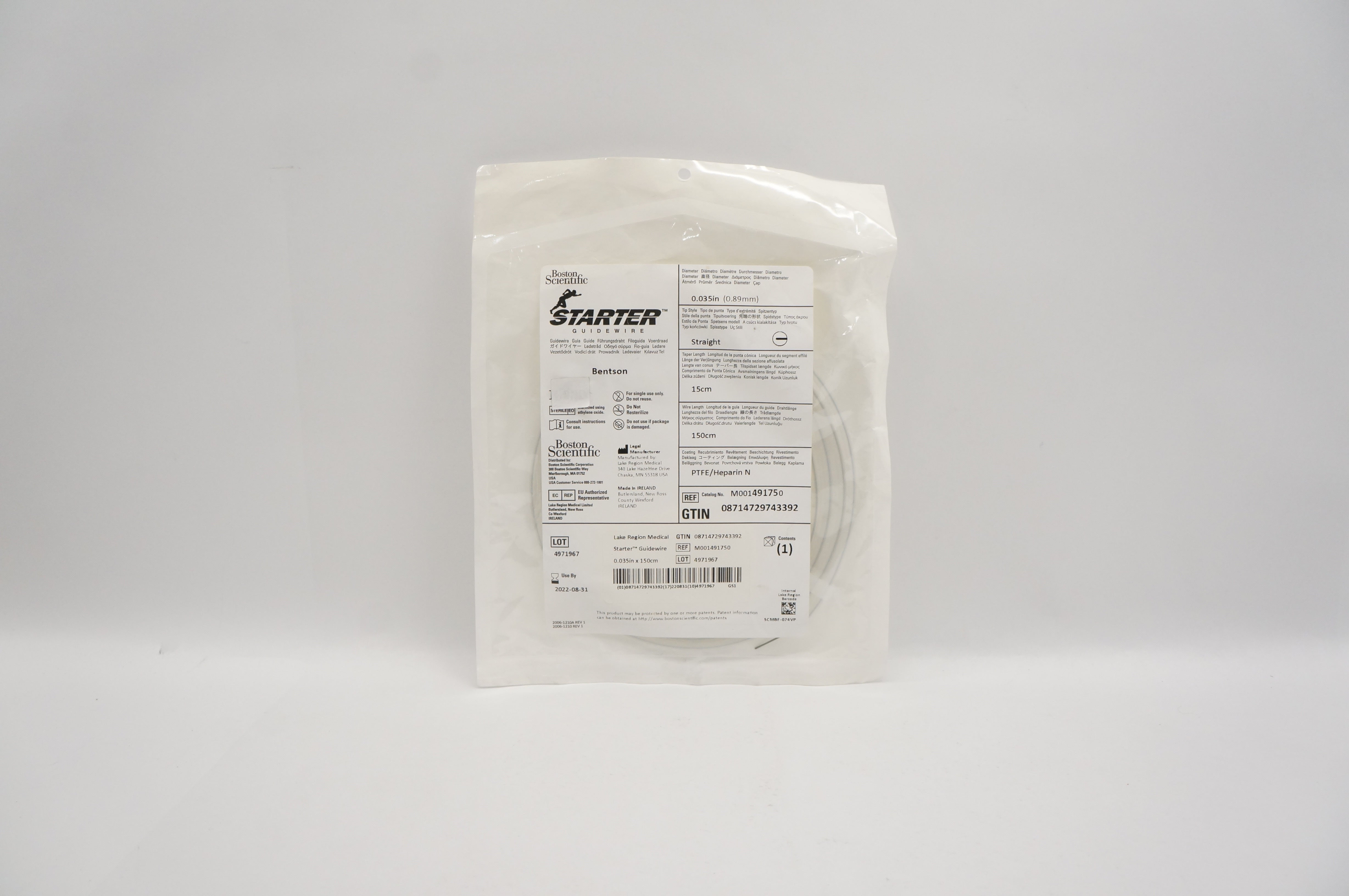 Boston Scientific 49175 Starter Guidewire .035inch x 15cm x 150cm