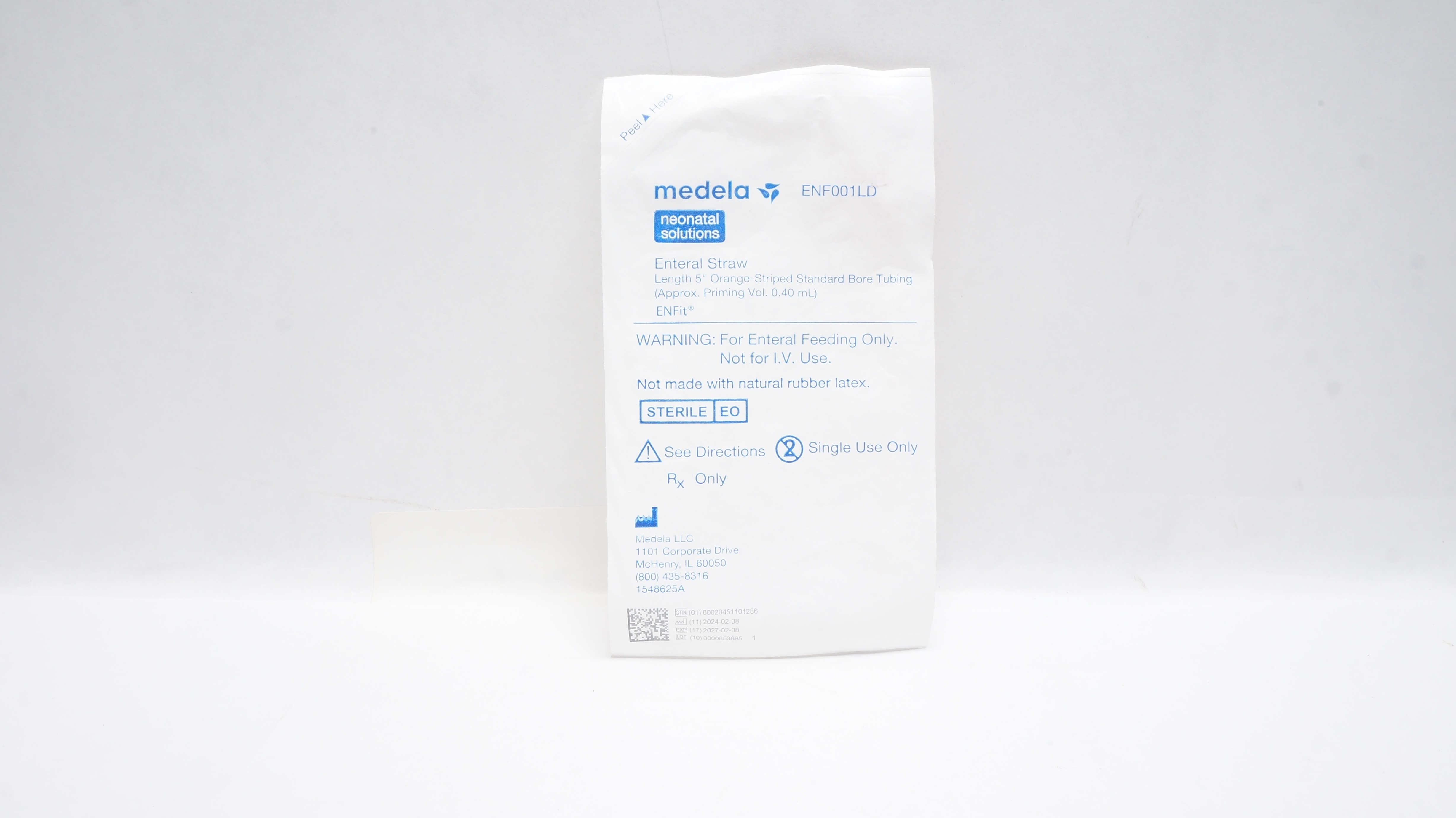 Medela ENF001LD Neonatal Solutions Enteral Straw 5inch Approx. Prim.Vol. 0.40mL